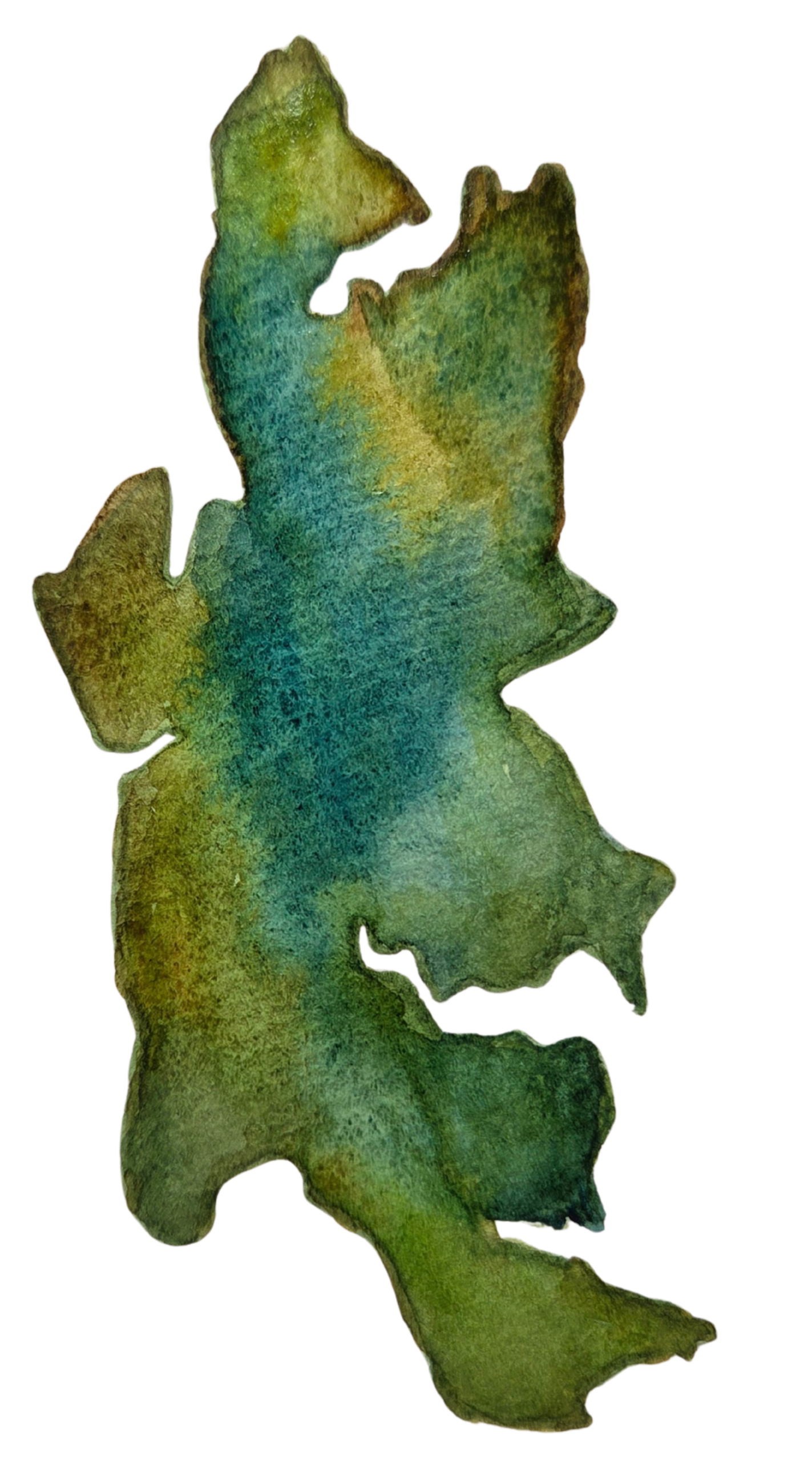 Map of Thailand with land area highlighted in green, showing its shape and geographical features.