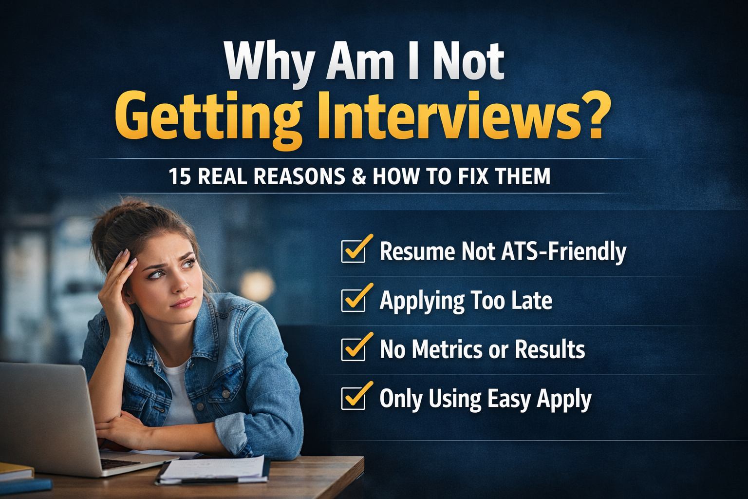 Why Am I Not Getting Interviews? 15 Real Reasons (And How to Fix Them)