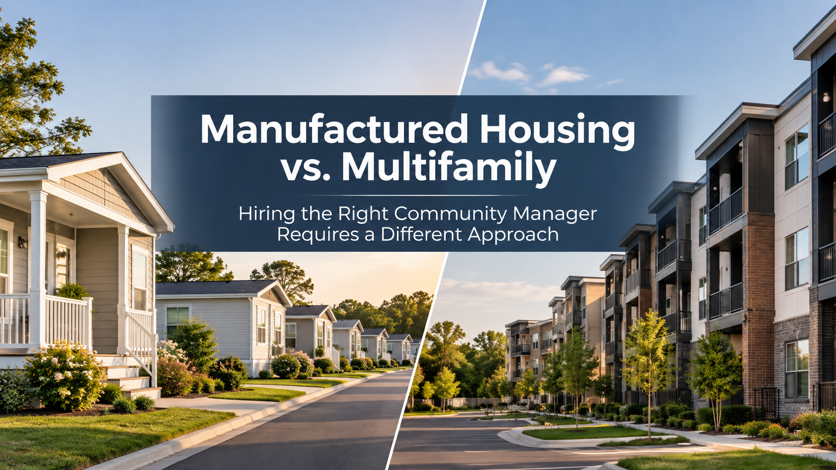 Manufactured Housing vs. Multifamily: Why Hiring the Right Community Manager Requires a Different Approach