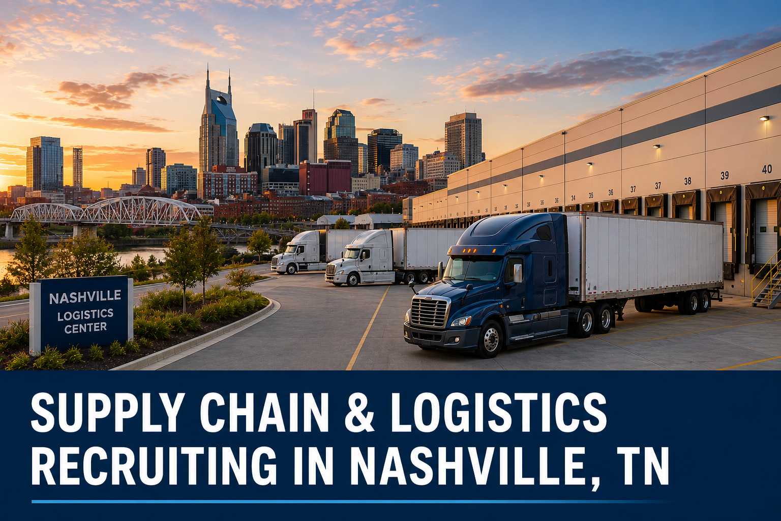 Supply chain and logistics recruiting services in Nashville, Tennessee supporting distribution centers, transportation providers, 3PLs, manufacturing operations, and fulfillment networks.