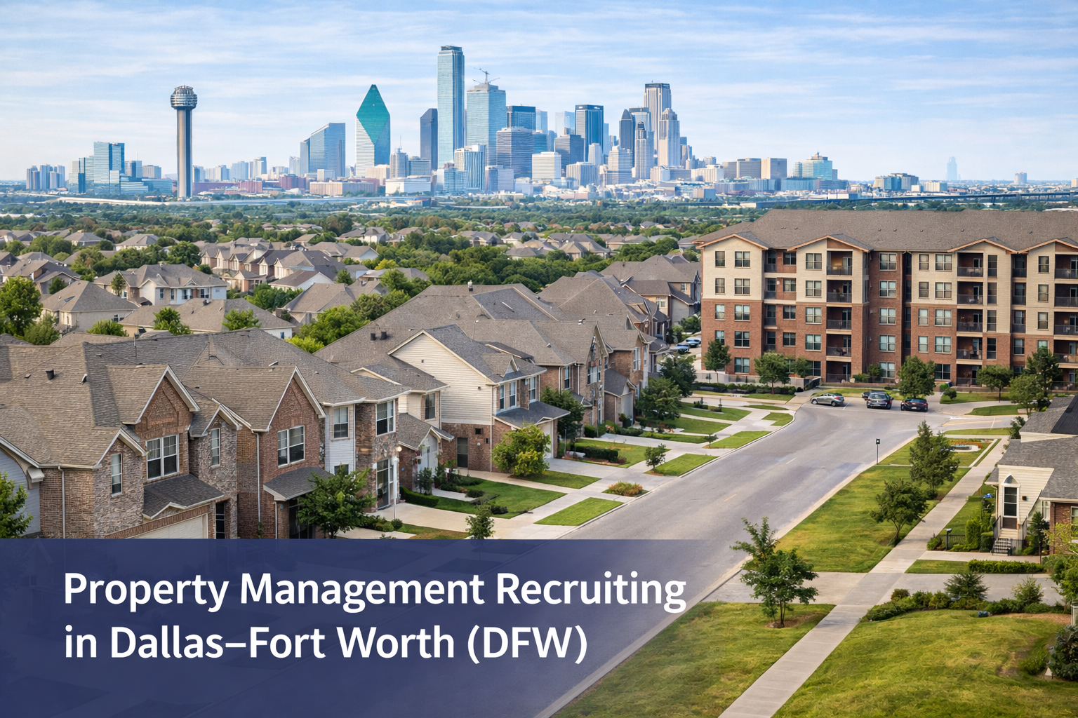 Property management recruiting in Dallas–Fort Worth supporting multifamily, mixed-use, and multi-site portfolio operations