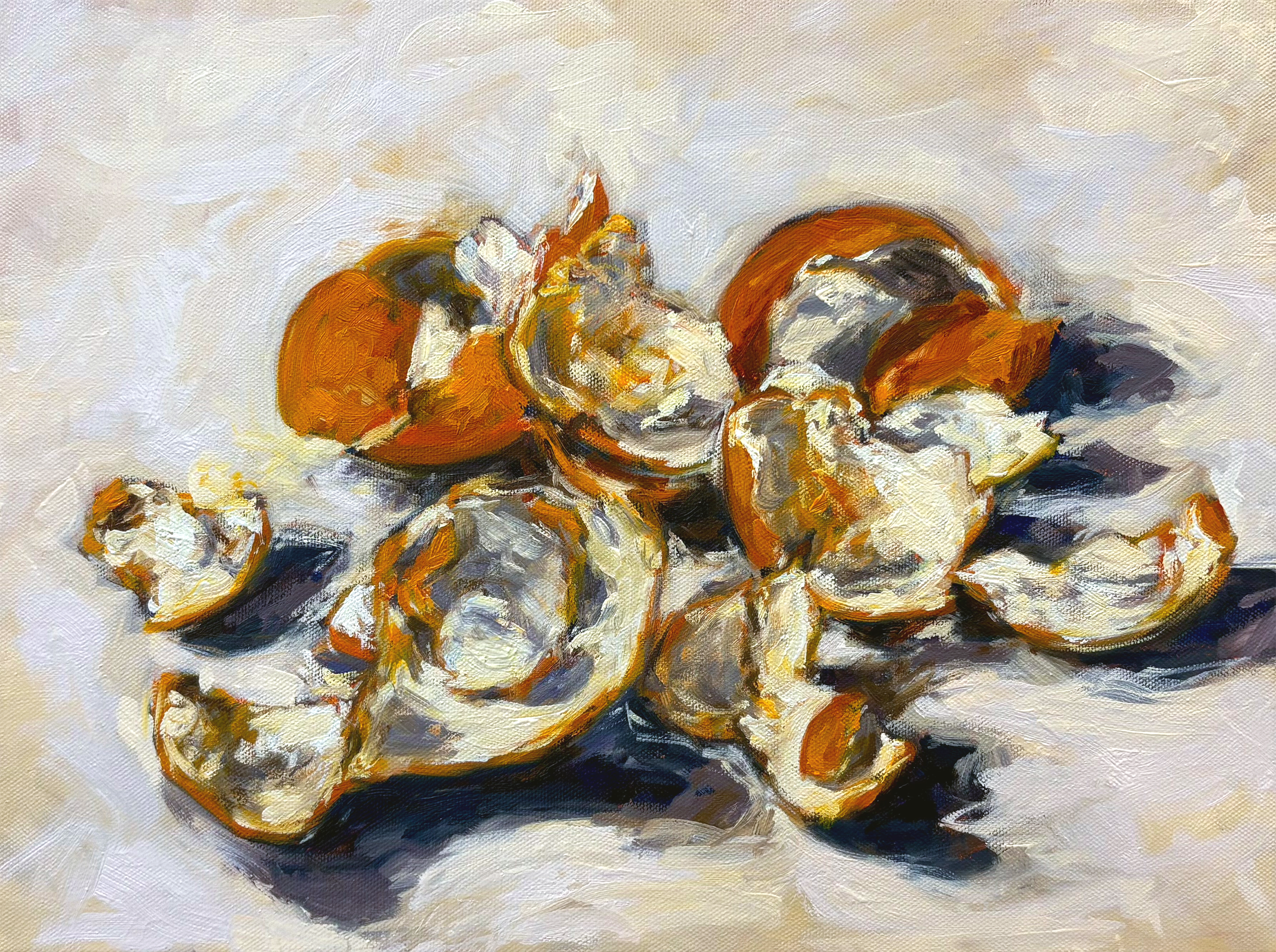 Orange peels, 2026, Oil on canvas