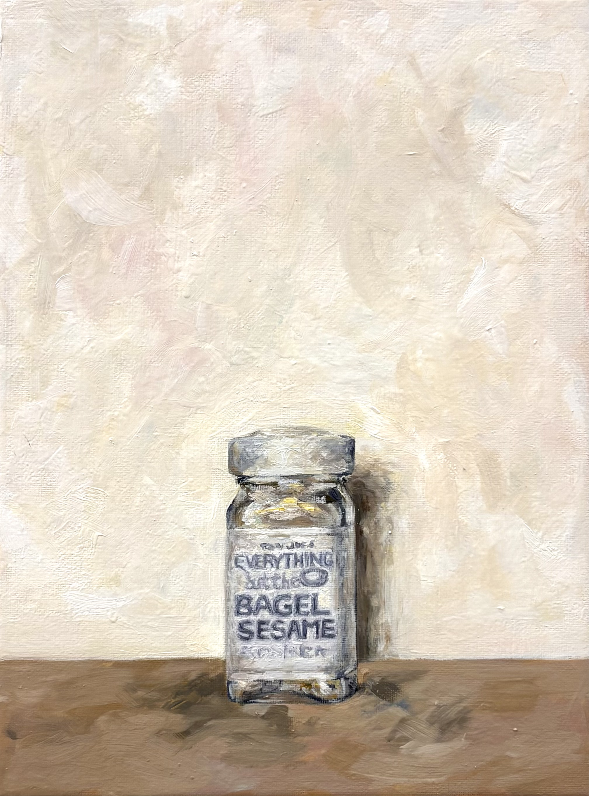 Trader Joe's Everything But The Bagel Seasoning, 2025, Oil on canvas 