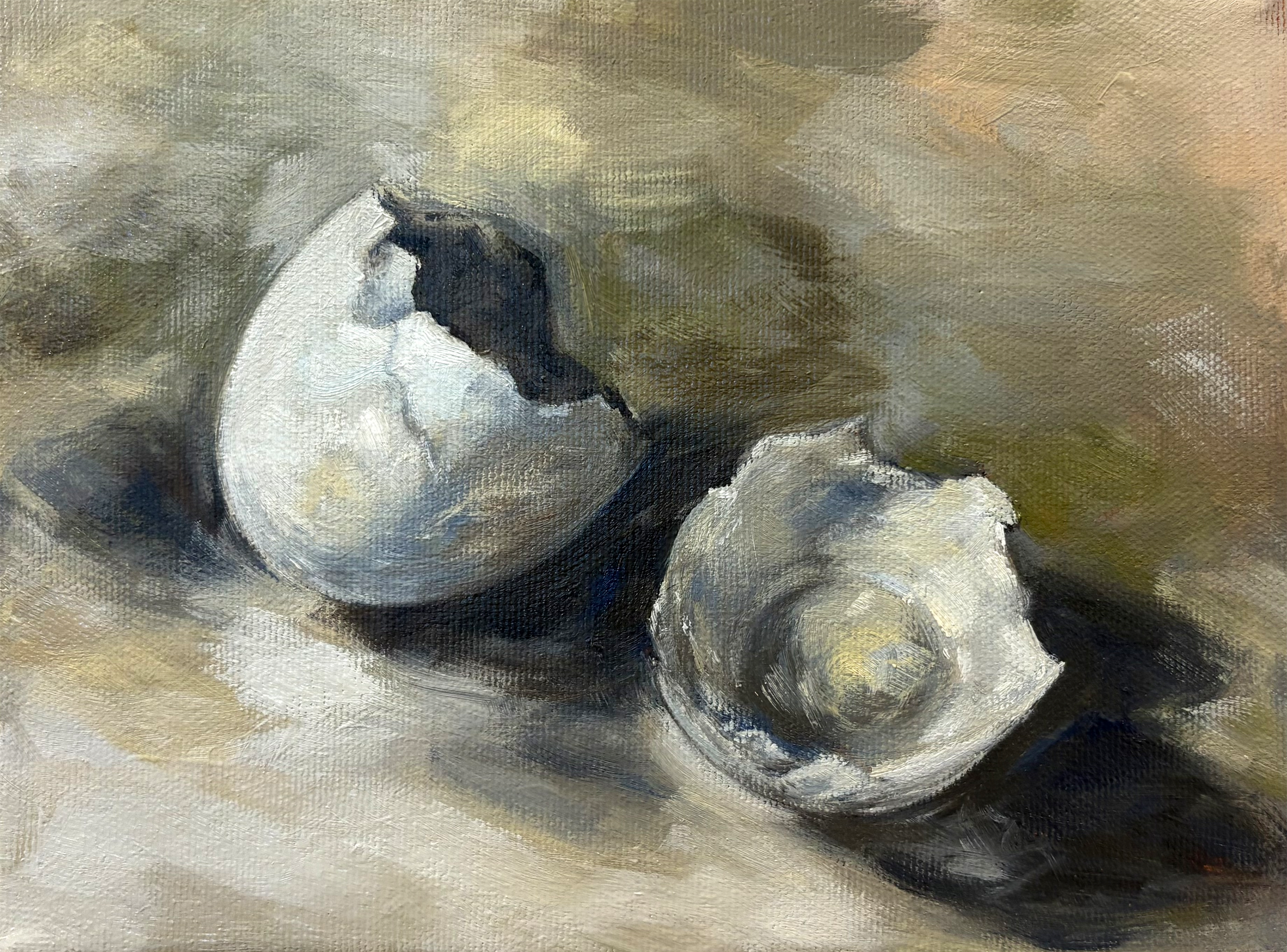 Eggshells #2, 2025, Oil on canvas