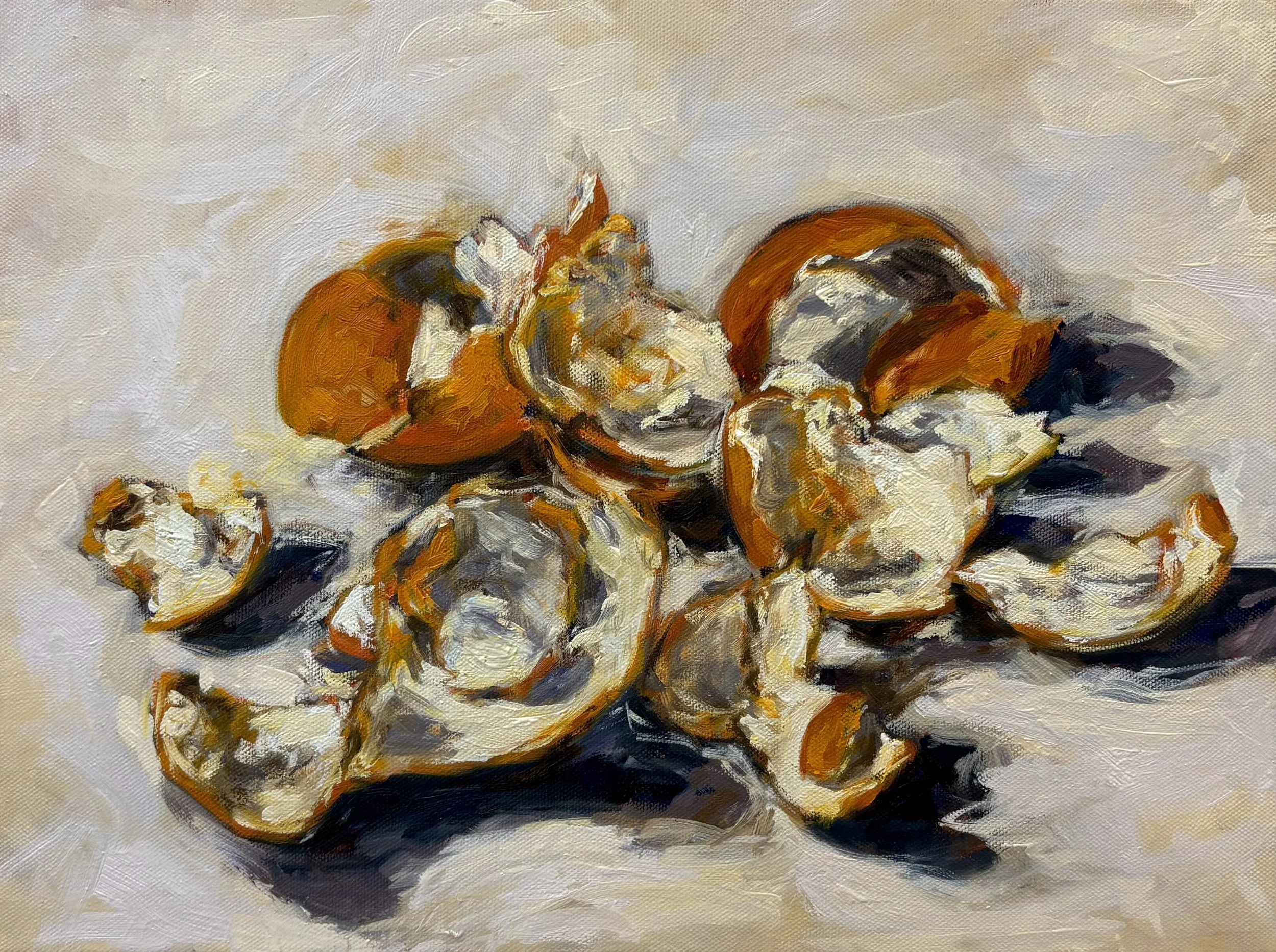 Orange peels, 2026, Oil on canvas