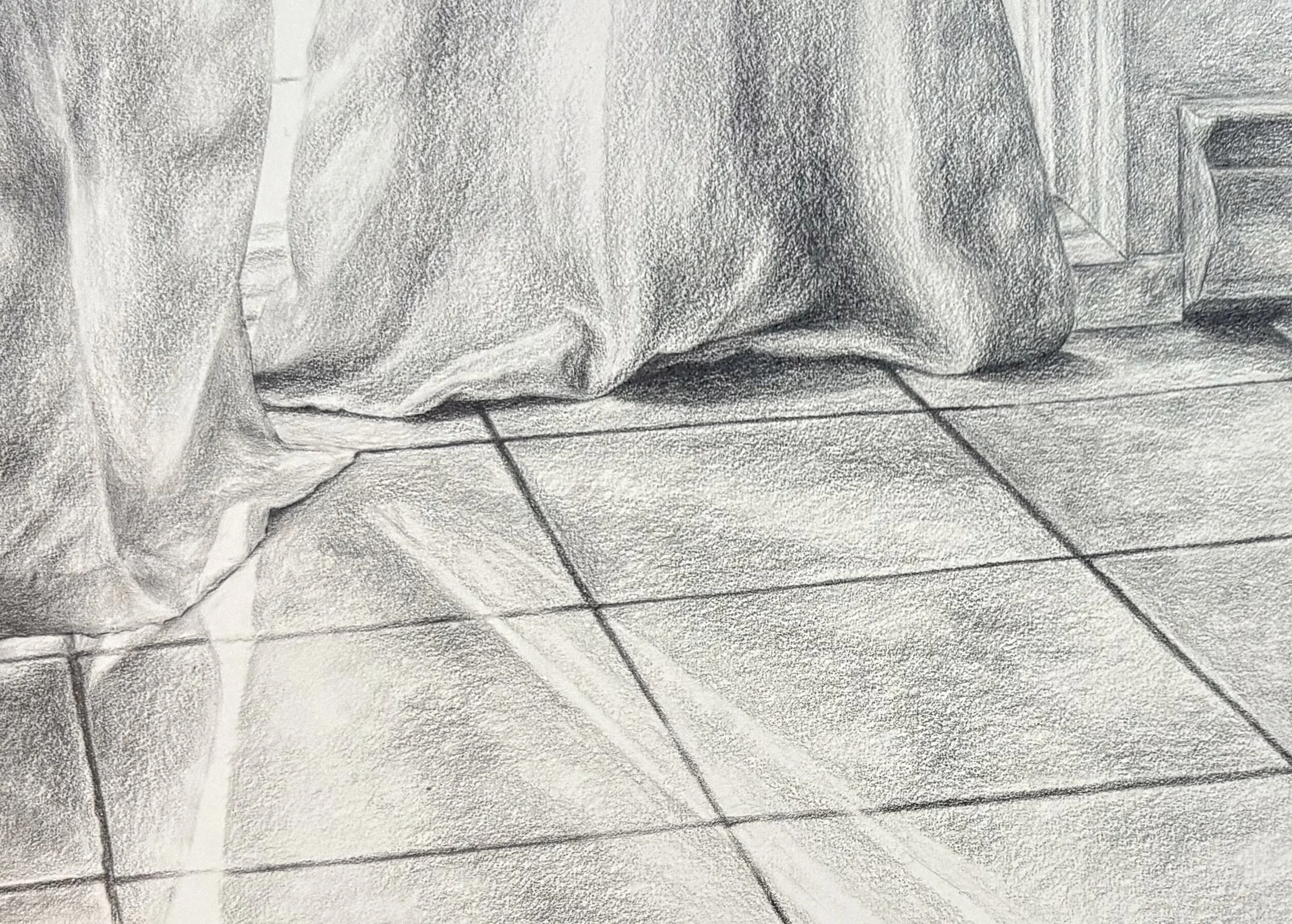 Let the light in, 2026, Graphite on paper