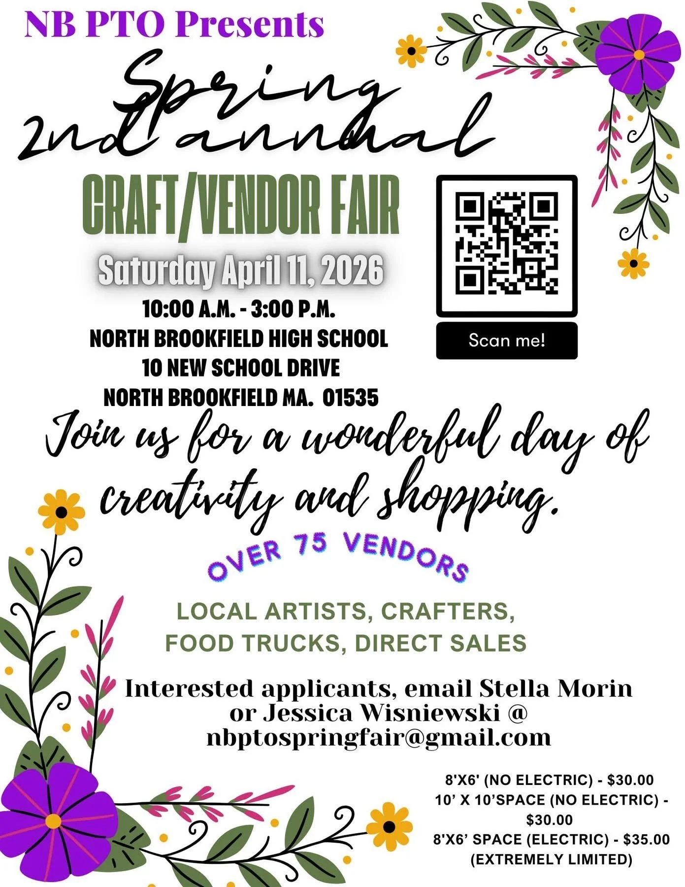North Brookfield PTO Spring Craft Fair