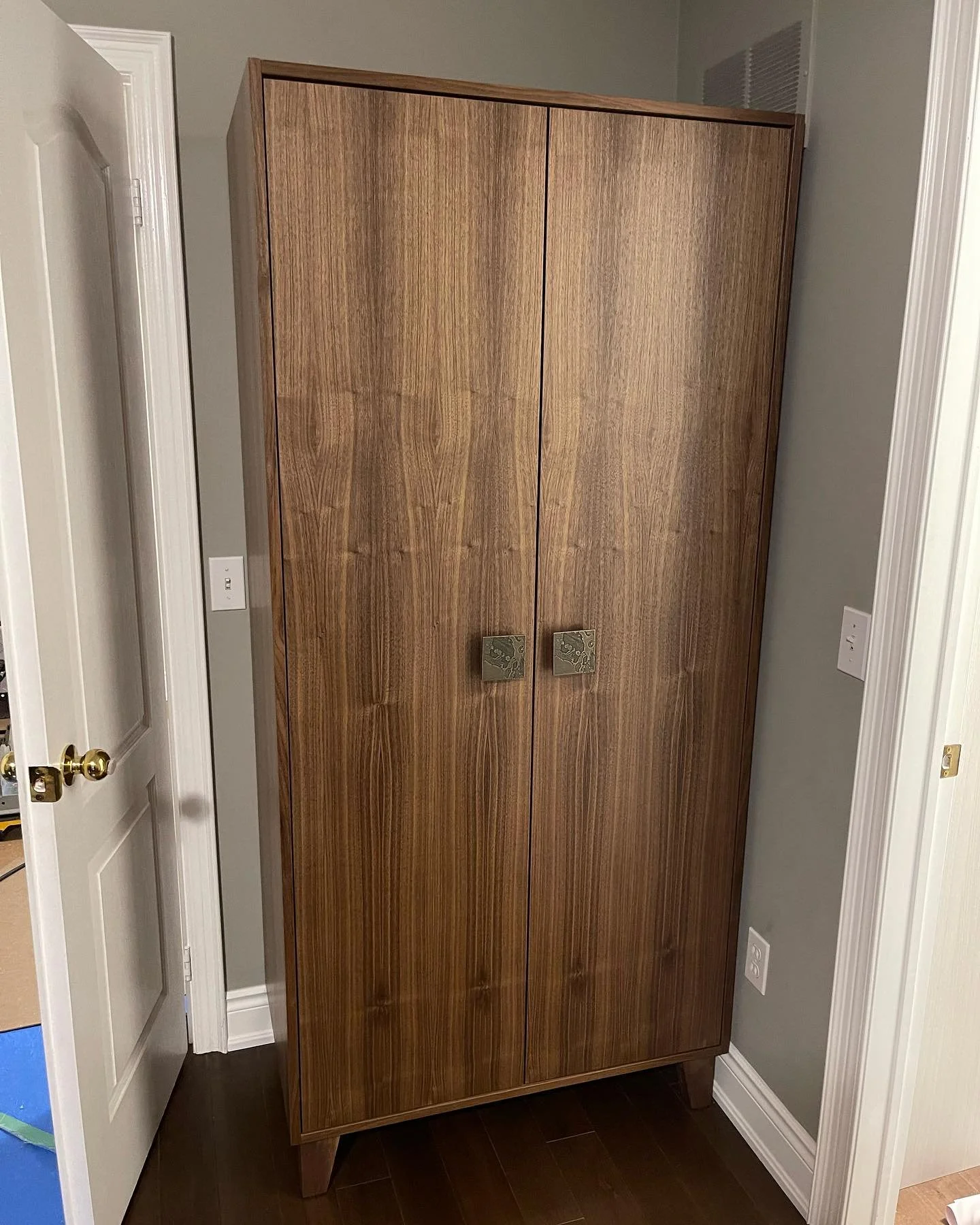 Custom walnut wardrobe