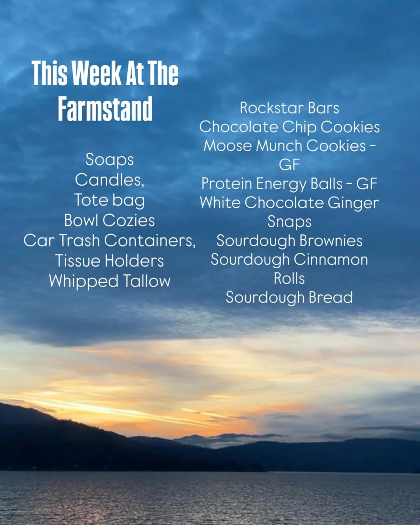 All the goods this week at the Farmstand!! 
Be on the lookout for a fun cookie on Friday that has the word &ldquo;snow&rdquo; in its name! ❄️☃️❄️