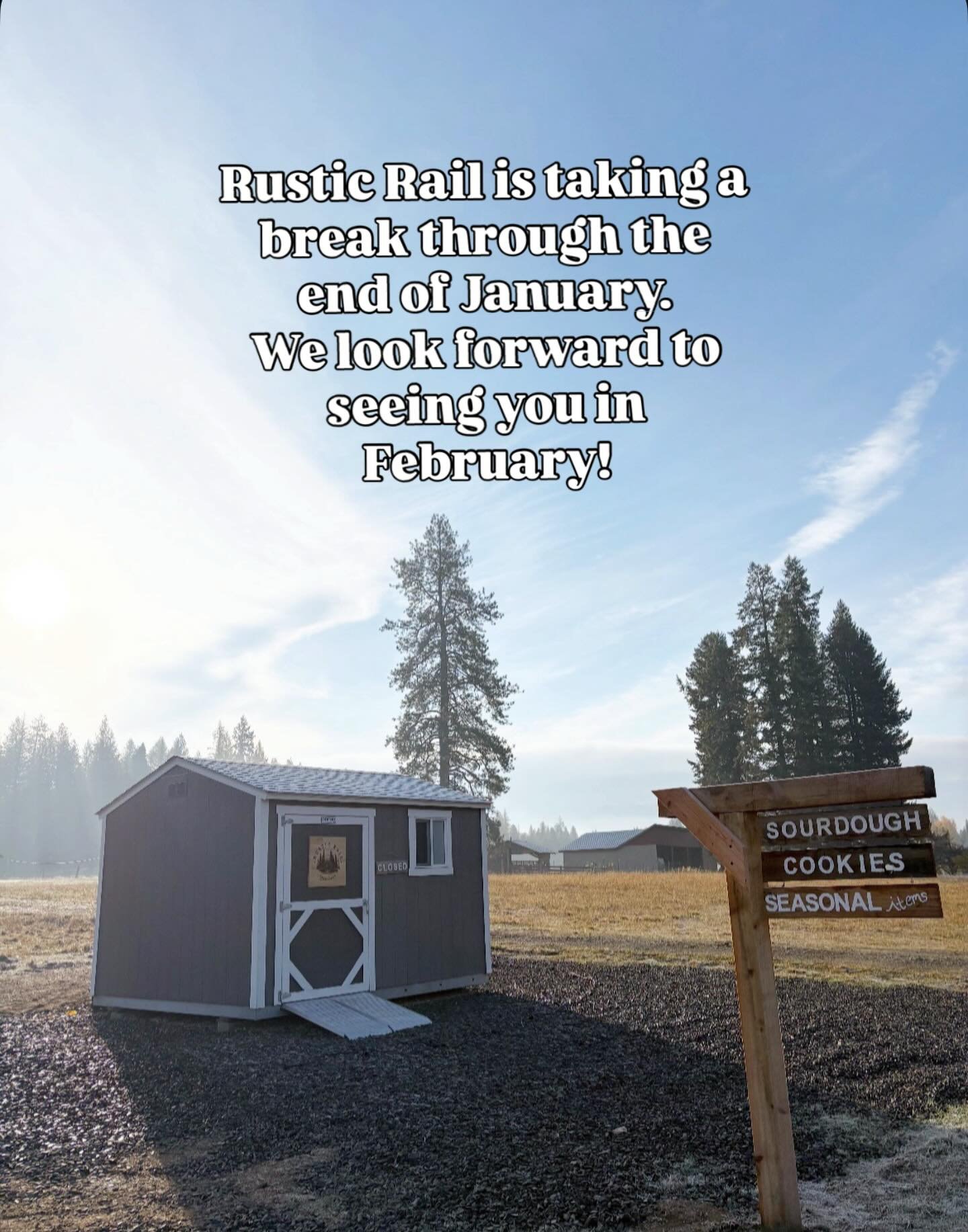 Thanks for being such a wonderful community to our farmstand! We&rsquo;re very grateful to you for making the Rustic Rail successful in the last few months. We couldn&rsquo;t do this without you!! See you in February 😊