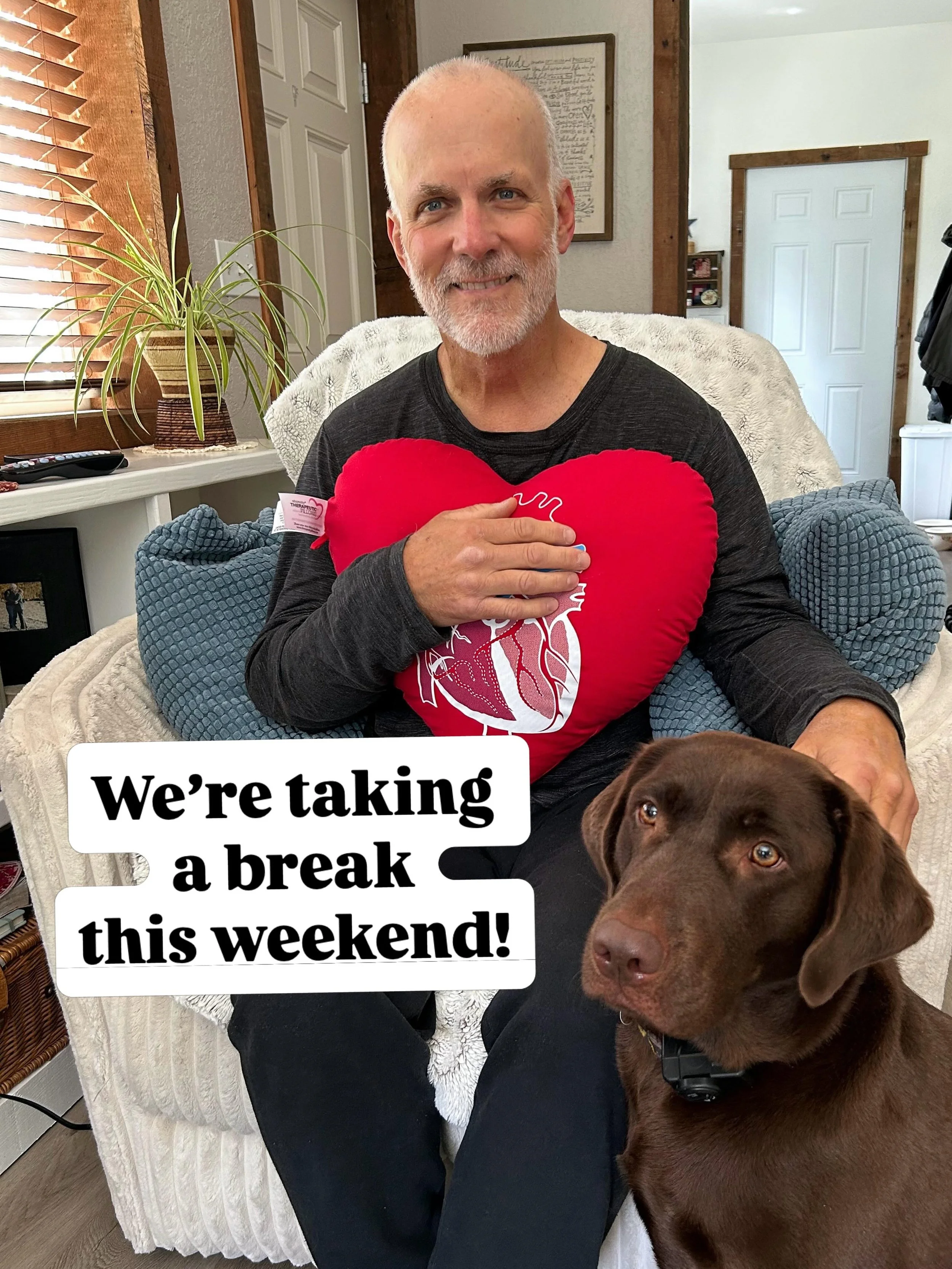 We&rsquo;re going to be CLOSED this weekend! 
Papa John just had open heart surgery so we&rsquo;re taking a break June 12th &amp; 13th to care for him and get him on the road to recovery! Thanks for being here, we appreciate you! ❤️