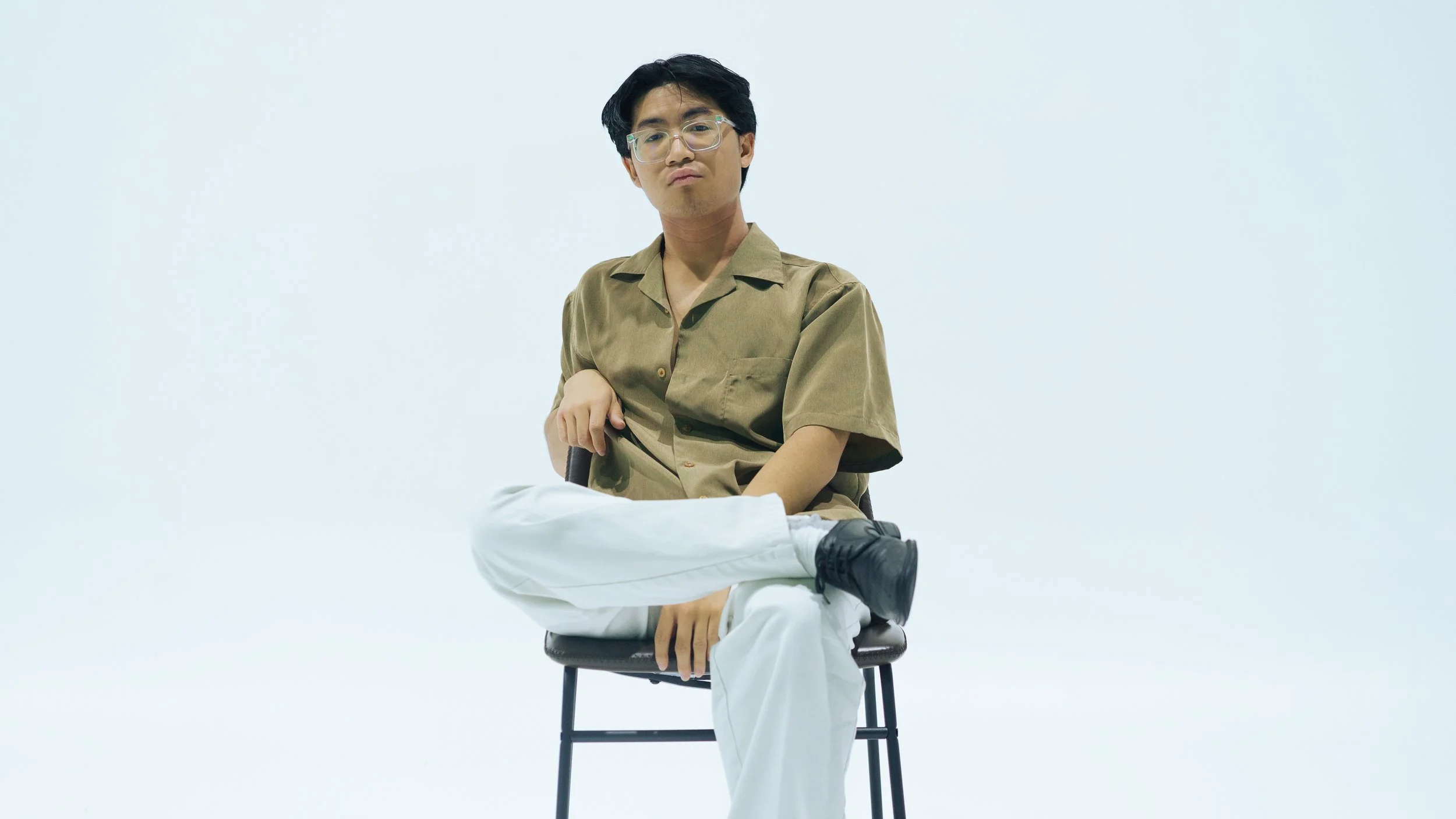 Studio photoshoot with new model