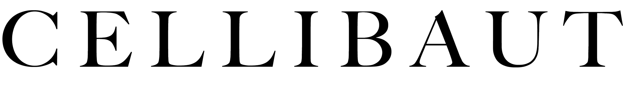 The word 'CELELBOUT' written in elegant, black, uppercase serif font.