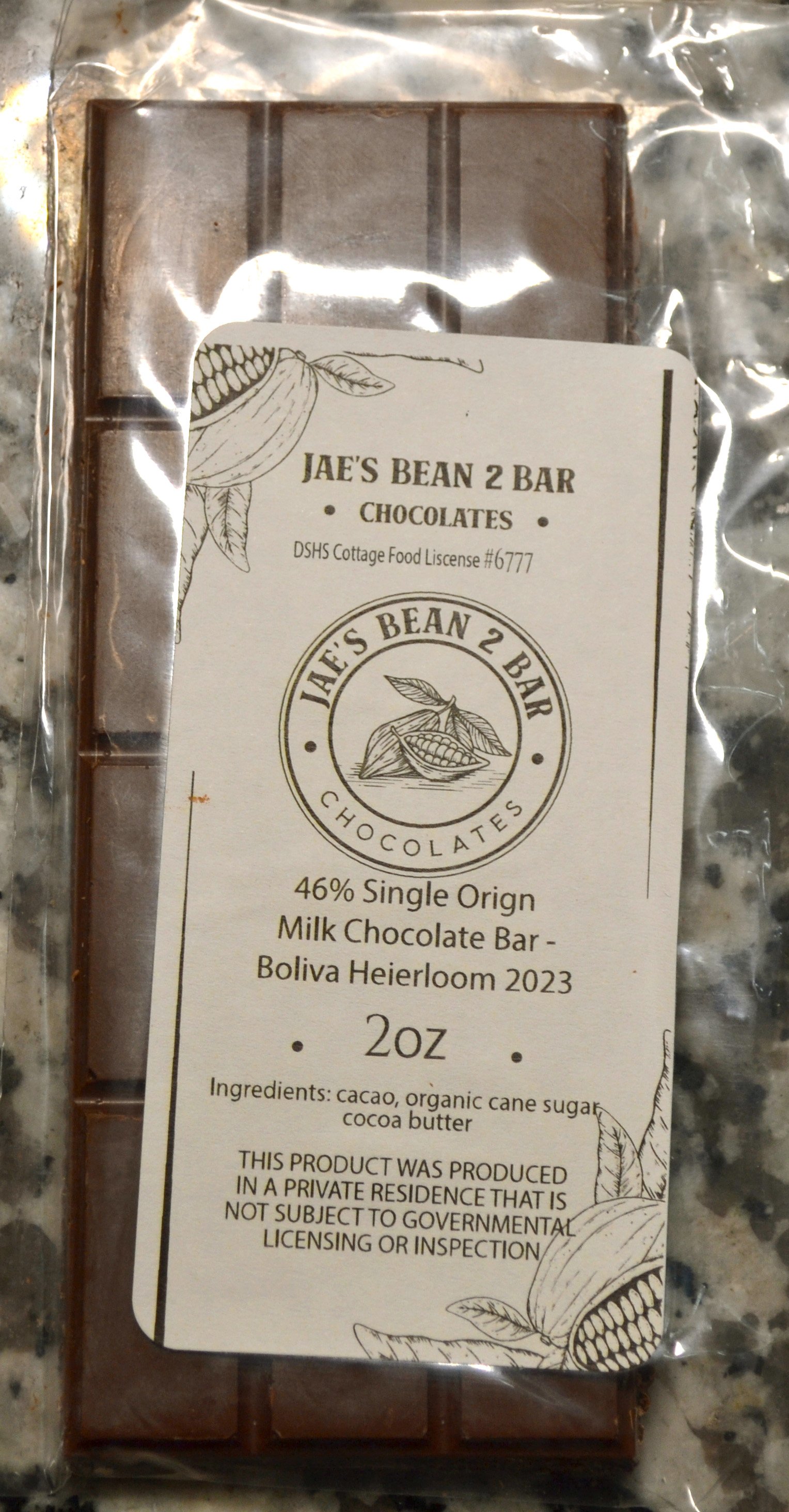 Milk Chocolate – Bolivia Heirloom 2023 - 2 oz