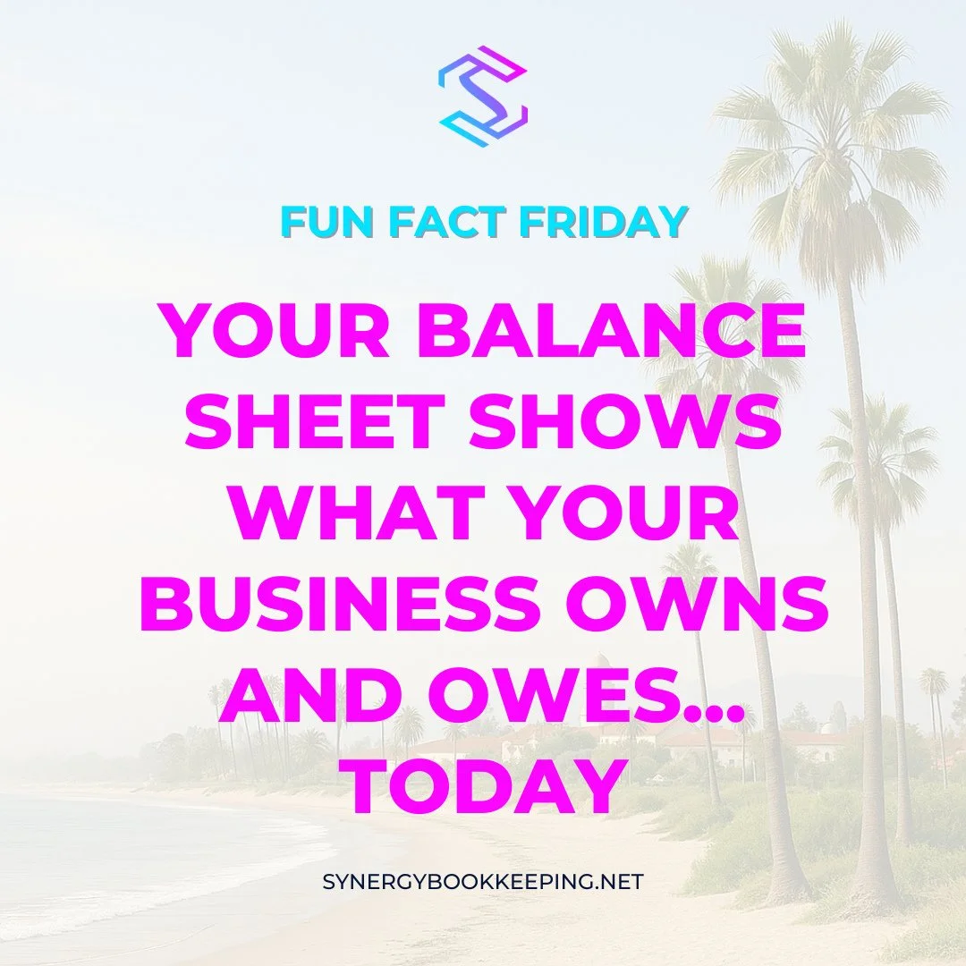 📊 Fun Fact Friday #18
Your Balance Sheet shows what your business owns and owes—today.
It’s not just for CPAs—it’s for smart owners too.
We’ll walk you through it.
#balancesheetbasics #bookkeepingclarity #fu