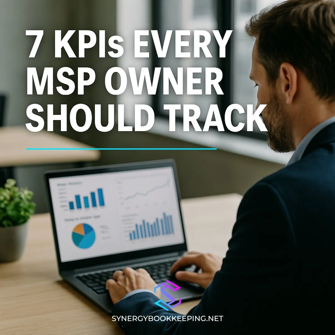 ⚙️ MSP Owners:⁠
You can&rsquo;t manage what you don&rsquo;t measure.⁠
⁠
Most MSPs track what&rsquo;s easy &mdash; revenue, ticket count, client count.⁠
⁠
But the best MSPs track what matters.⁠
⁠
💡 7 KPIs every MSP should know:⁠
1️⃣ Gross Margin %⁠
2
