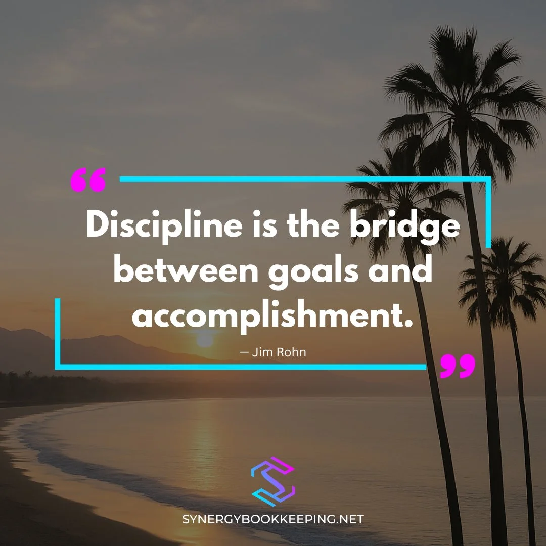 Small actions, done consistently, lead to big wins. Let&rsquo;s bridge the gap this week.⁠
⁠
#DisciplineWins #ConsistentAction #SynergyBookkeeping