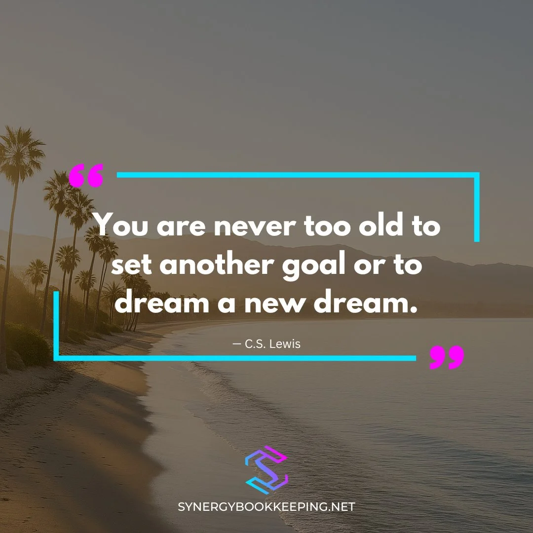 Reignite the spark. Refresh your goals. Build the business you envisioned.⁠
⁠
#GoalSetting #NewDreams #MotivationMonday #SynergyBookkeeping