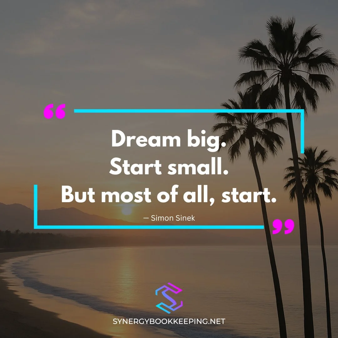 No action is too small when you&rsquo;re building something that matters.⁠
⁠
#StartToday #BusinessMindset #SynergyBookkeeping