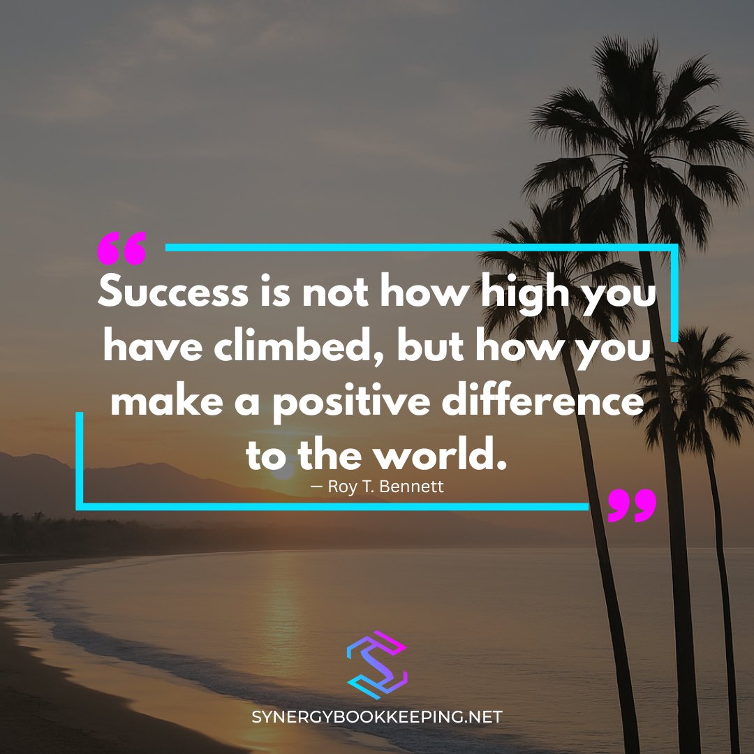 Your business can do more than grow&mdash;it can make a difference. Start the week with purpose and impact.⁠
⁠
#PurposeDrivenBusiness #PositiveImpact #SynergyBookkeeping