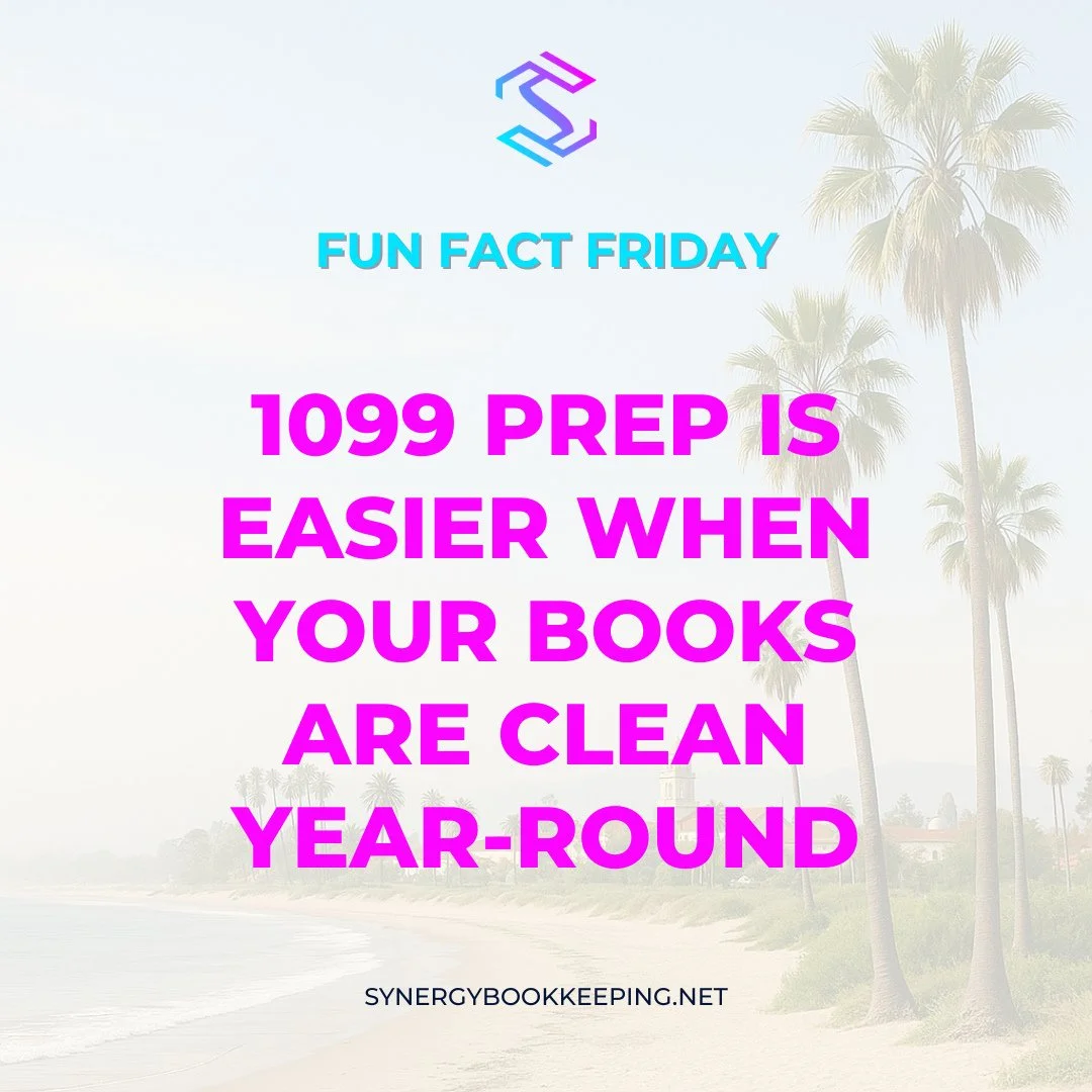 📊 Fun Fact Friday #42⁠
⁠
Prepping 1099s doesn&rsquo;t have to be stressful&mdash;if your books are clean all year.⁠
⁠
✅ Track payments⁠
✅ Capture contractor info⁠
✅ Stay compliant⁠
⁠
Let&rsquo;s make January smooth.⁠
⁠
#contractorpayments #1099ready