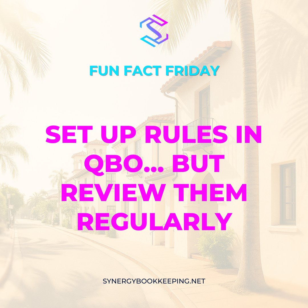 📊 Fun Fact Friday #44⁠
⁠
Bank rules save time&mdash;but they&rsquo;re not set-it-and-forget-it.⁠
⁠
🔁 Review rules regularly to avoid misclassifications.⁠
⁠
Need help? We&rsquo;ll get you sorted.⁠
⁠
#quickbooksrules #bookkeepingautomation #funfactfr