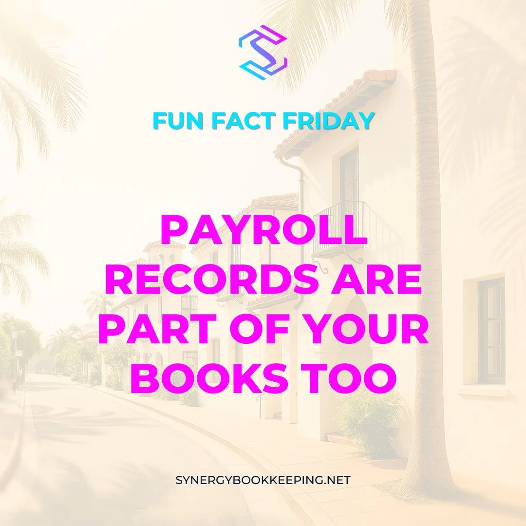 📊 Fun Fact Friday #48⁠
⁠
Payroll isn&rsquo;t just for payday.⁠
⁠
💼 It needs to flow into your books for clean financials.⁠
⁠
We&rsquo;ll help sync it all.⁠
⁠
#payrollintegration #bookkeepingprocess #funfactfriday #synergybookkeeping