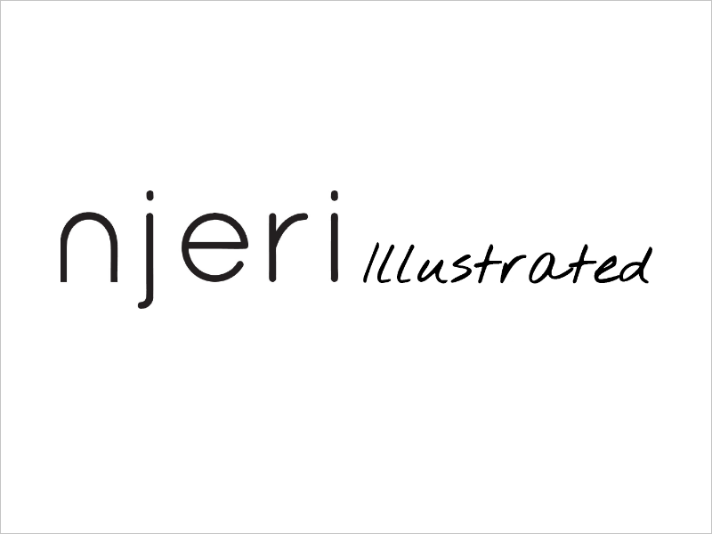 Njeri Illustrated logo with ‘Njeri’ in large black font and ‘Illustrated’ in smaller, cursive font