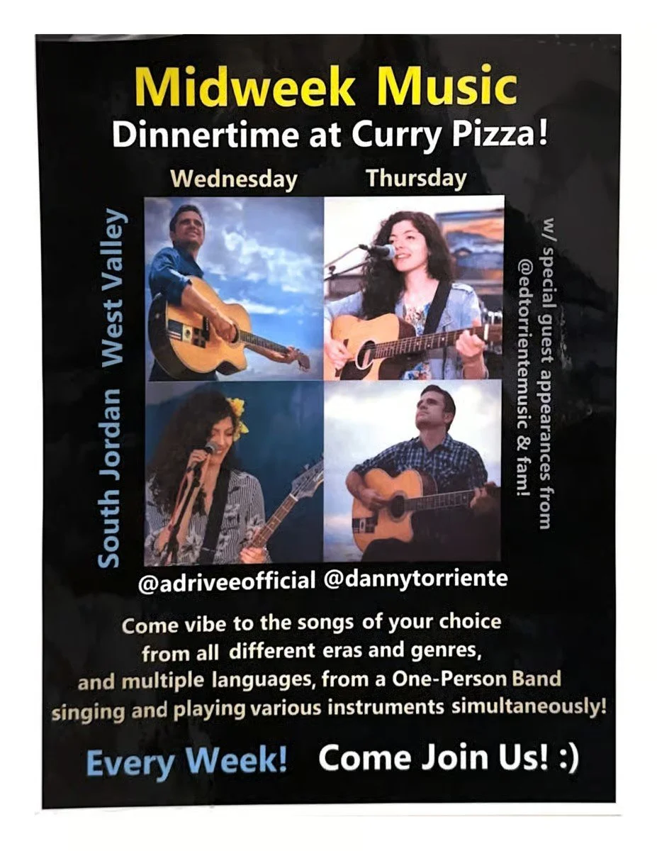 Midweek Music! Dinner time at Curry Pizza