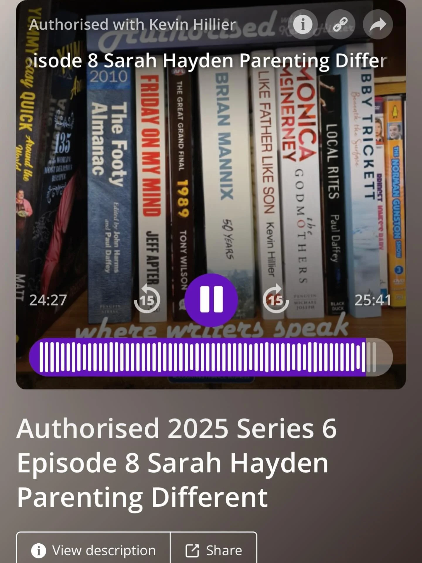 Another podcast to listen too ✨

https://omny.fm/shows/authorised-with-kevin-hillier/authorised-2025-series-6-episode-8-sarah-hayden-parenting-different?in_playlist=podcast