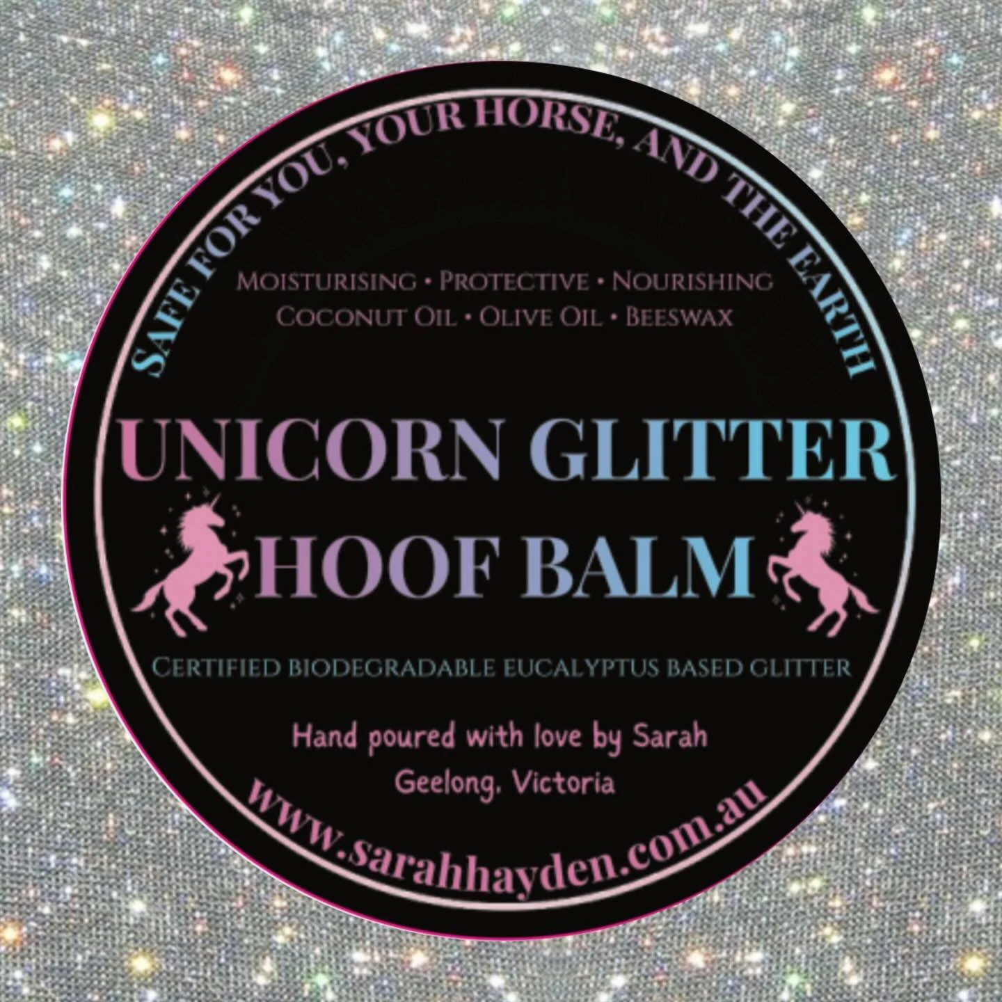 I did a thing ! 🤩
After years of watching my kids not want to touch the stinky hoof oil in therapy sessions I have created the most beautiful all natural biodegradable glitter infused hoof oil . Just three ingredients - coconut oil , olive oil and b