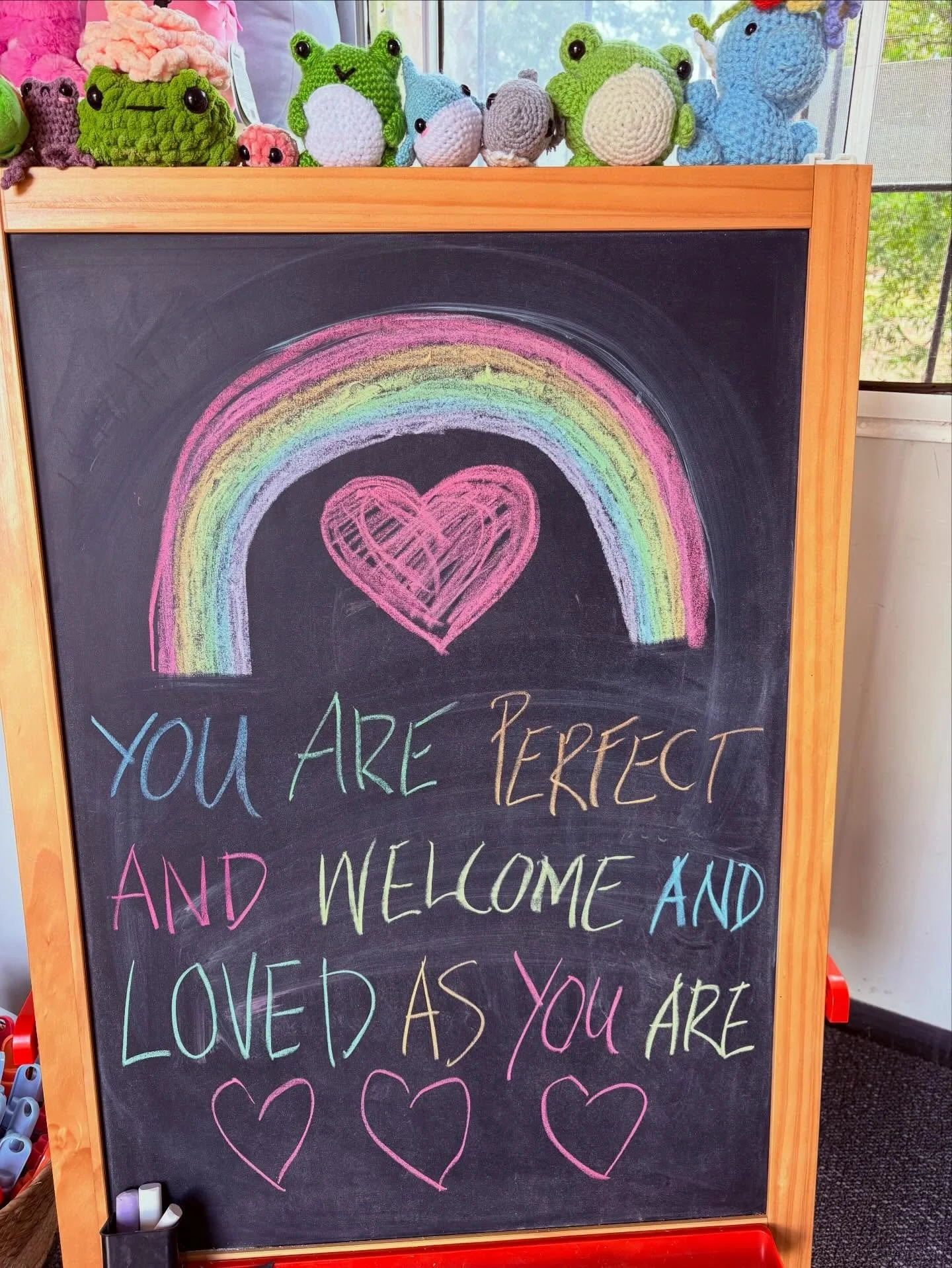 Everyone who walks in to my space is reminded they are perfect and accepted and wonderful and loved just as they are 🌈 🫶✨