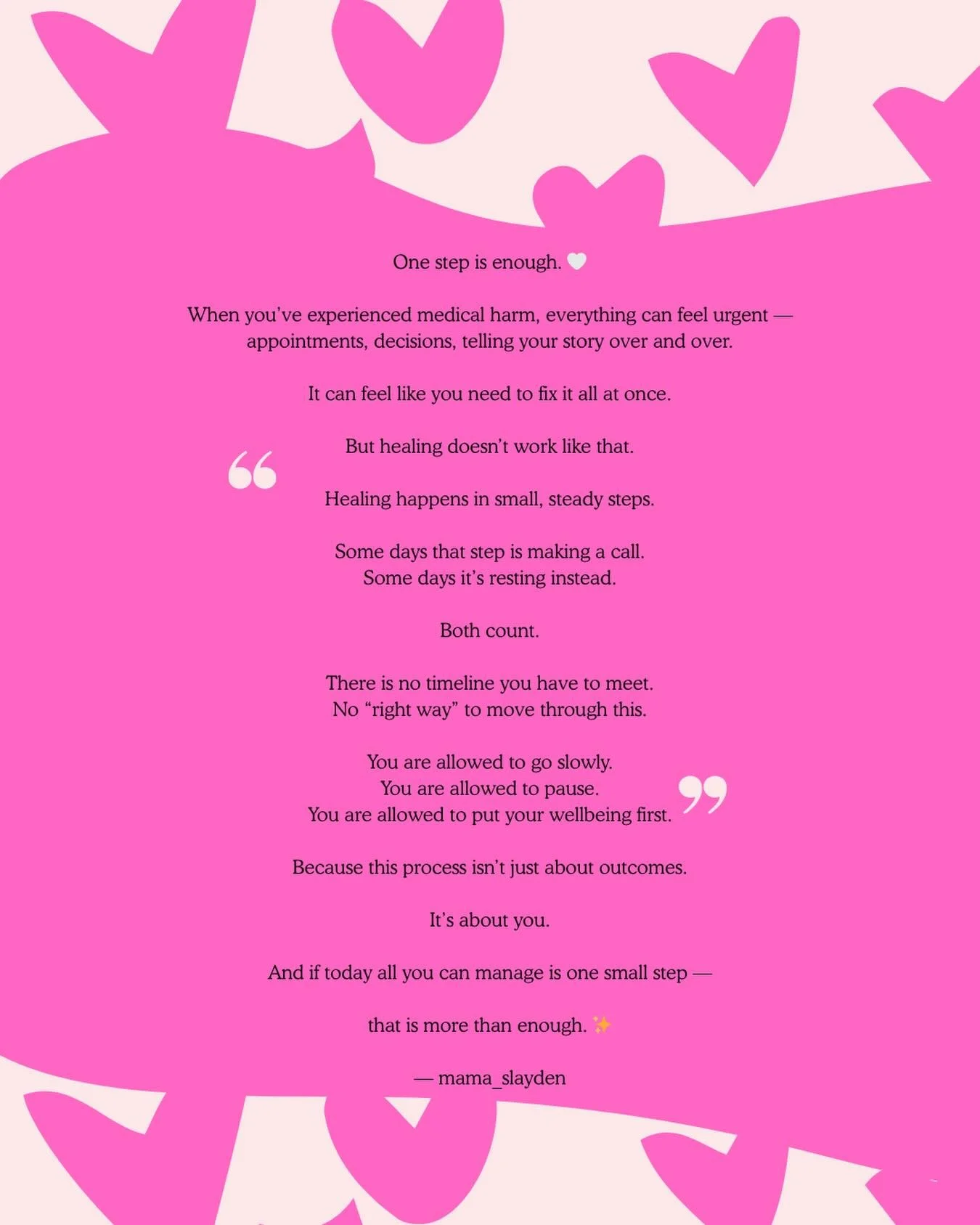 Some of you are carrying so much right now.

Appointments. Decisions.
Retelling your story.
Trying to make sense of something that never should have happened.

And somewhere in all of that&hellip;
this quiet pressure to hold it together and keep movi