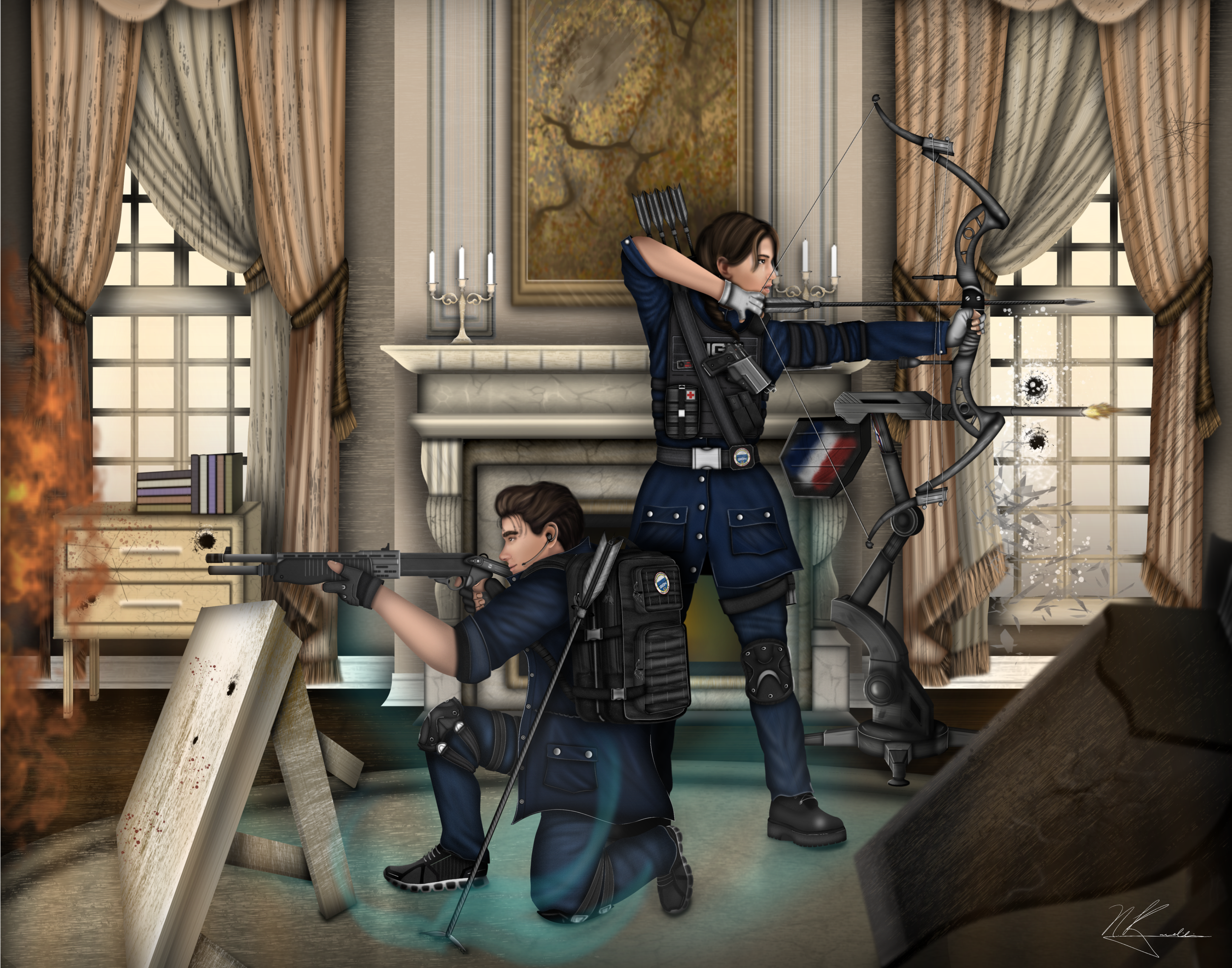 Created in Adobe Photoshop and Procreate