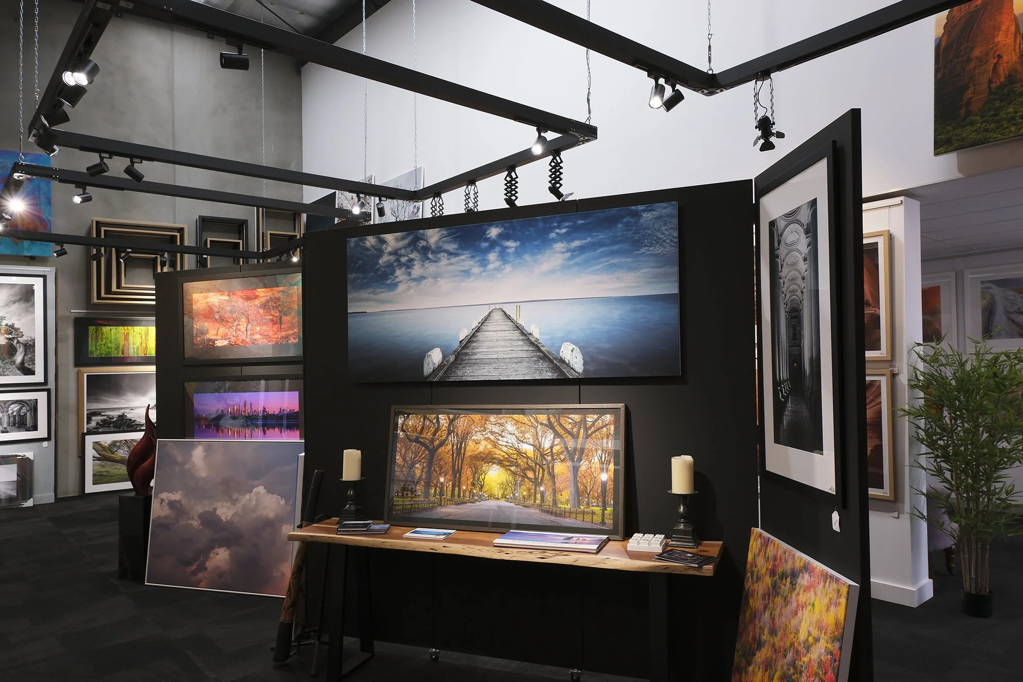 nikart studio and gallery inside view with artworks on display