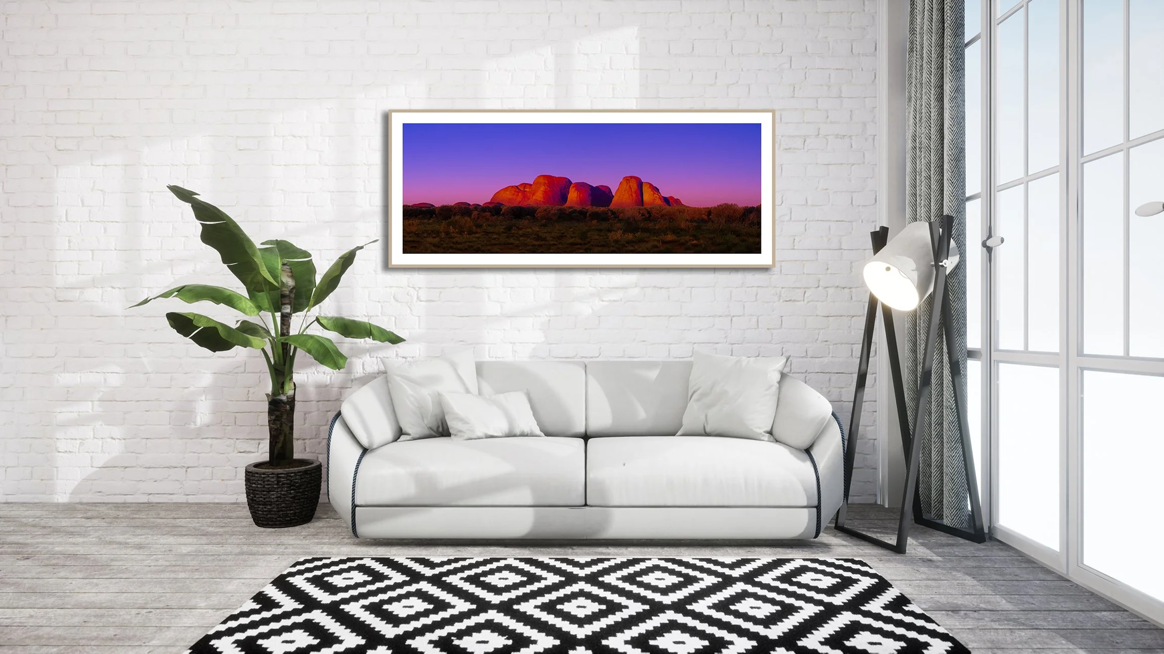 fine art photograph of kata tjuta northern territory at sunset with vivid red rock domes