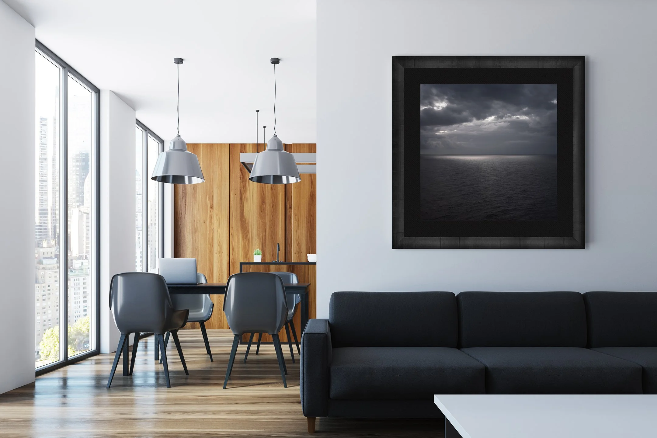 moody seascape photograph of north atlantic ocean under clouds