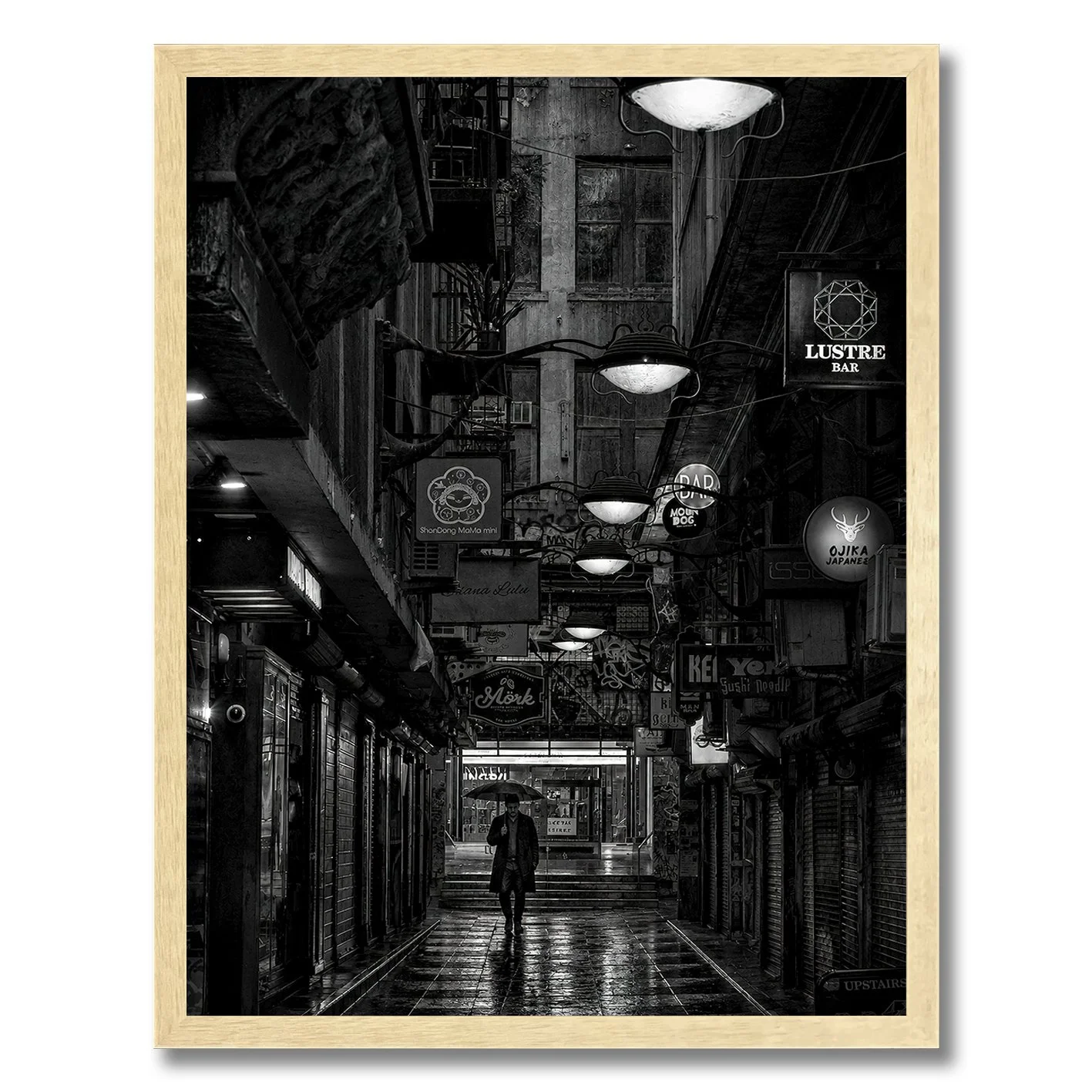 Rainy Melbourne laneway photograph by Nick Psomiadis at NIKART Studio and Gallery