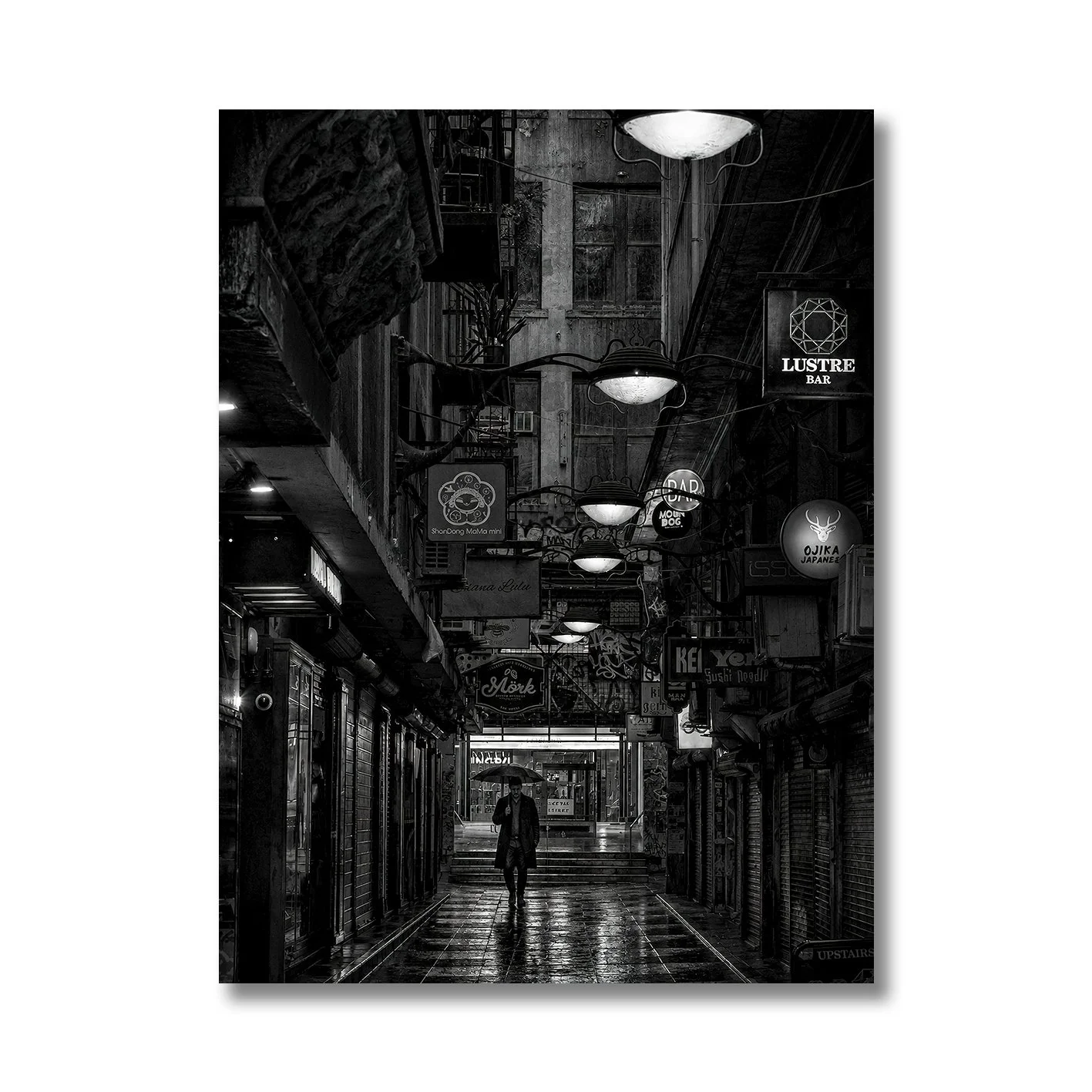 Rainy Melbourne laneway photograph by Nick Psomiadis at NIKART Studio and Gallery