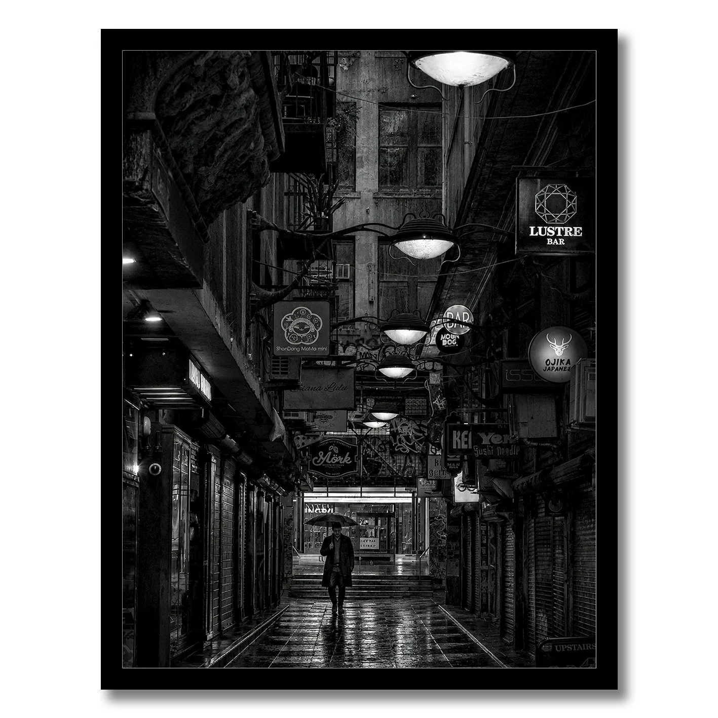 Rainy Melbourne laneway photograph by Nick Psomiadis at NIKART Studio and Gallery