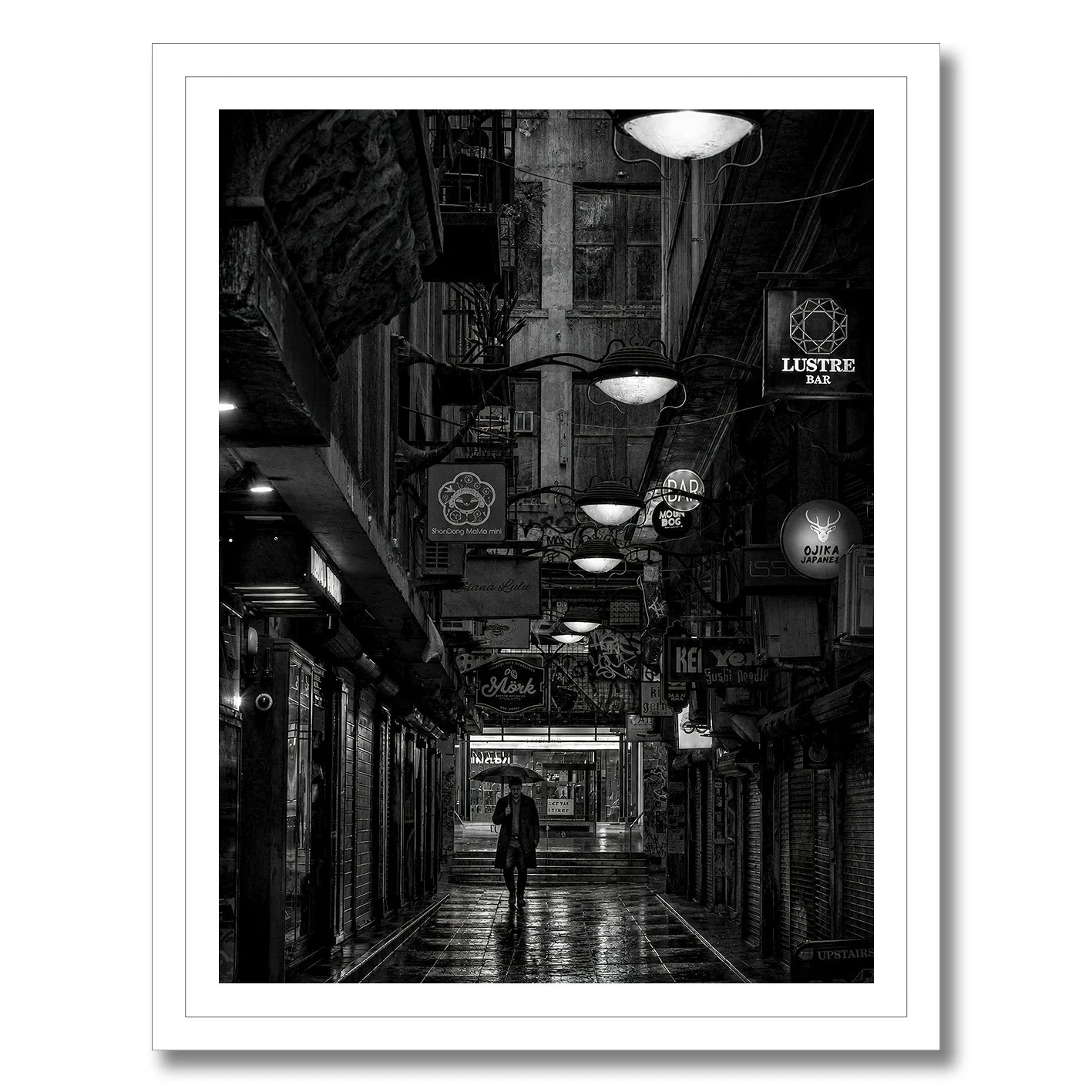 Rainy Melbourne laneway photograph by Nick Psomiadis at NIKART Studio and Gallery