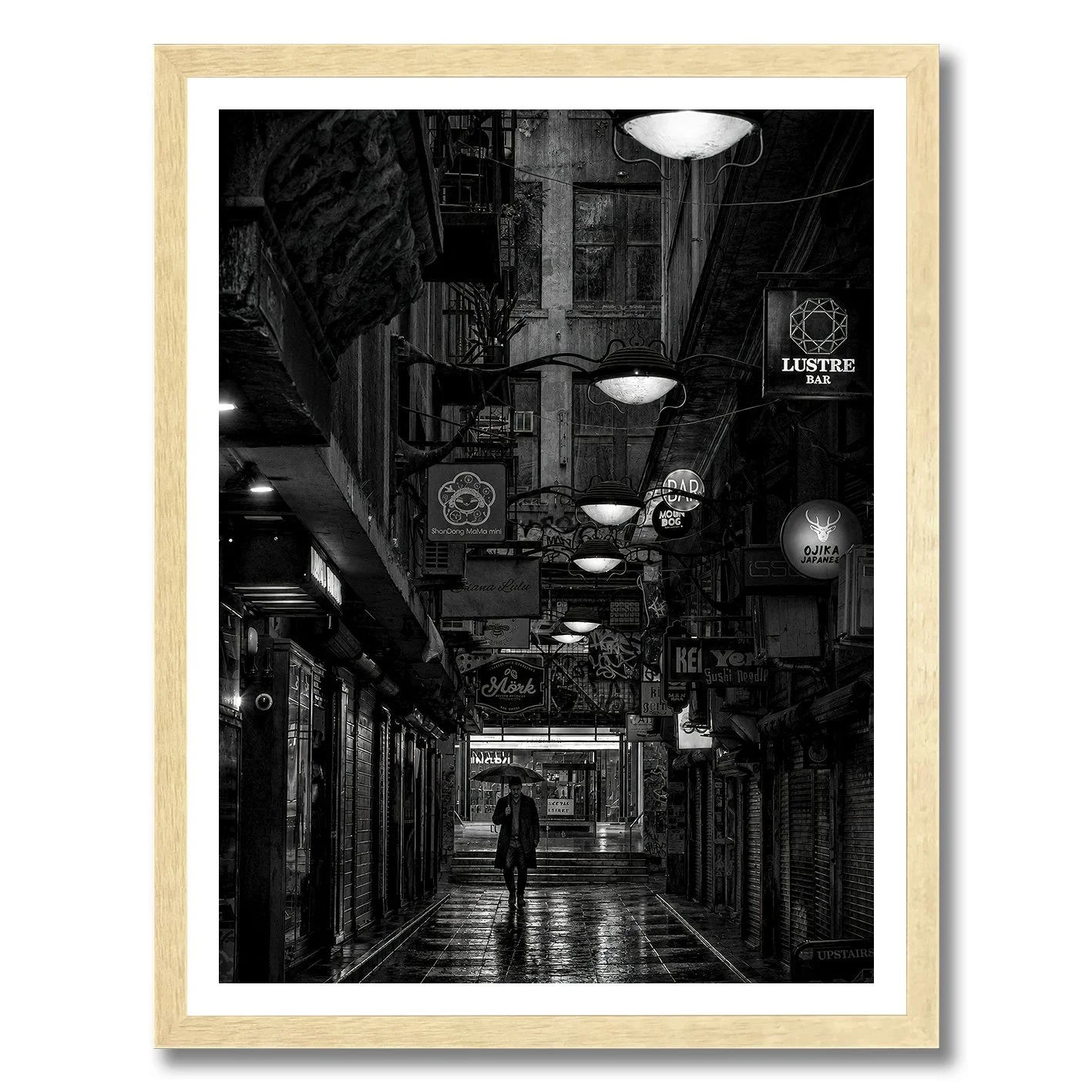 Rainy Melbourne laneway photograph by Nick Psomiadis at NIKART Studio and Gallery