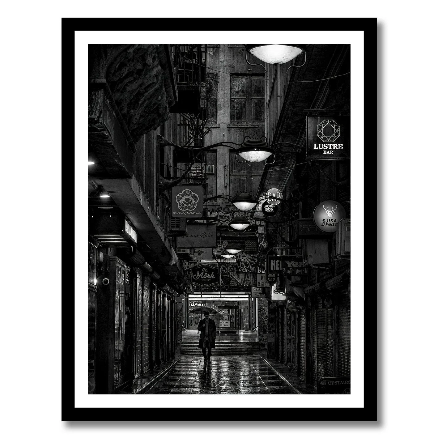 Rainy Melbourne laneway photograph by Nick Psomiadis at NIKART Studio and Gallery