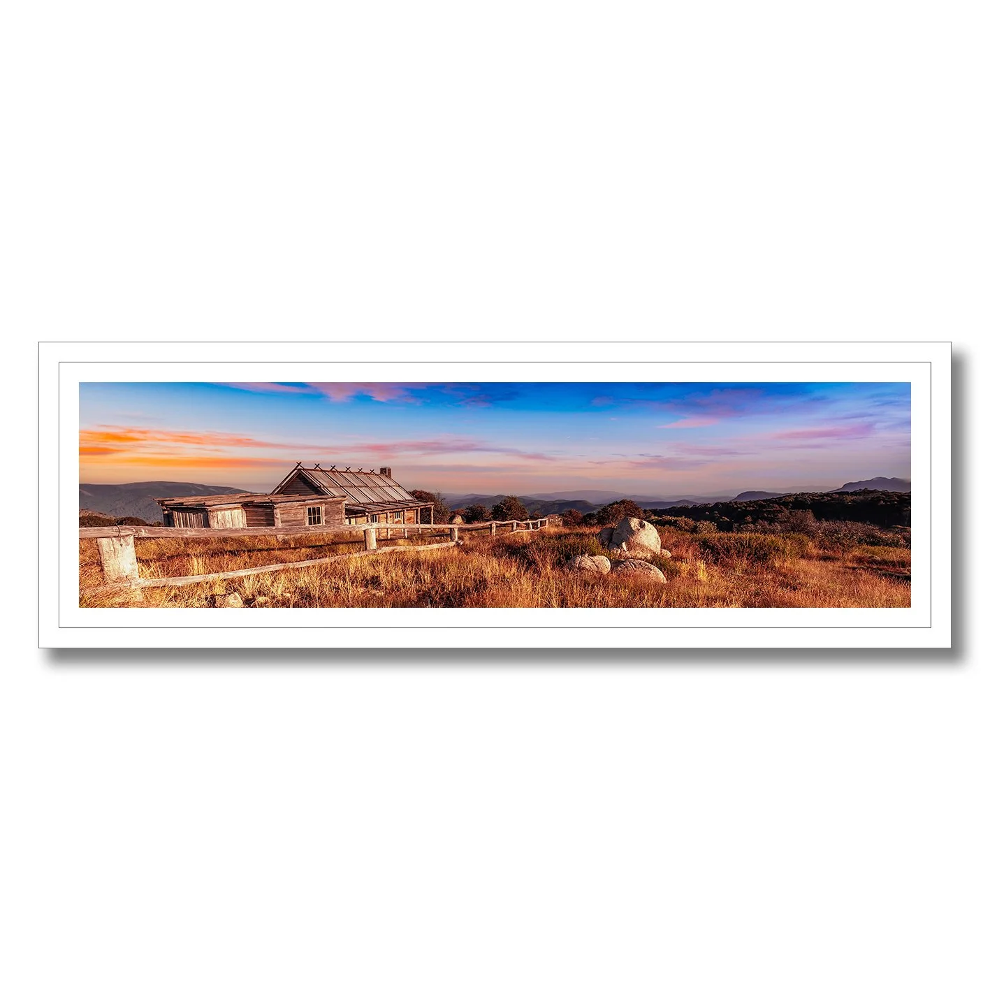 Fine art photograph of Craig’s Hut in Victoria’s alpine high country at sunset