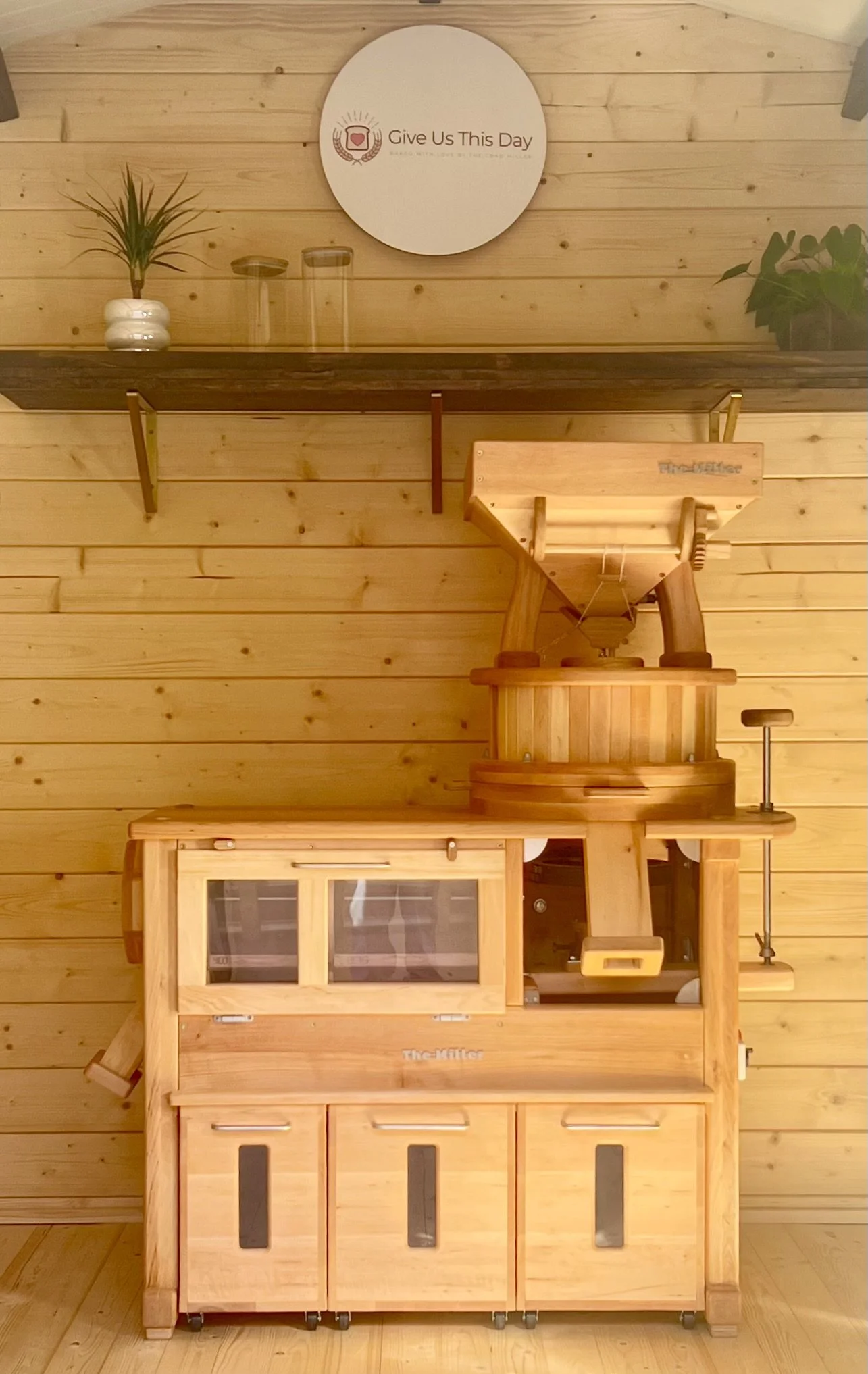 'Give Us This Day' is a bakery where flour is freshly stoned milled by their local miller.  The Cbad miller uses the finest mill in the USA, the D30S made in Urkraine.  The craftmanship, quality, and beauty of this mill is astounding.