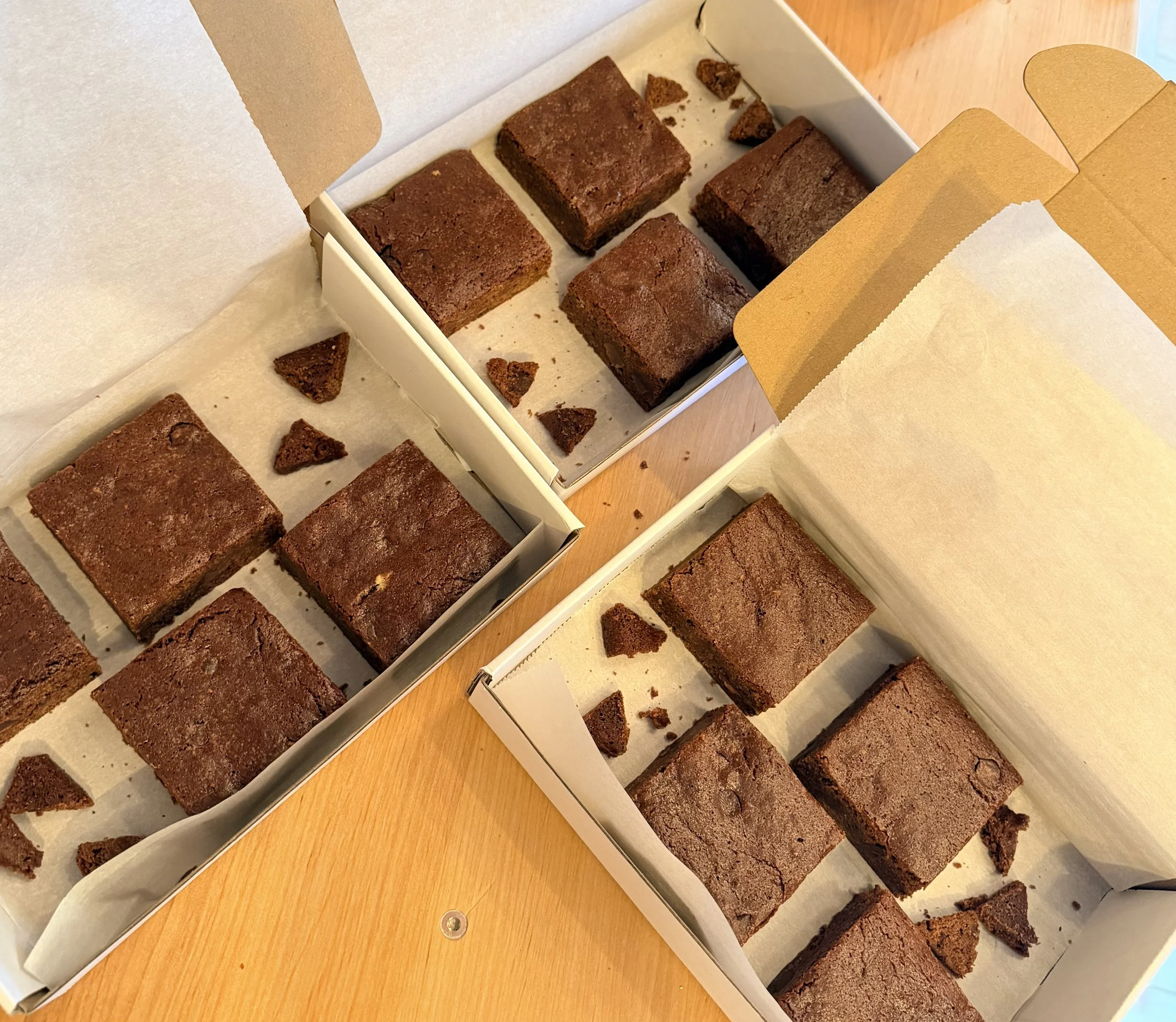 Dark Chocolate Sourdough Chunk Brownies