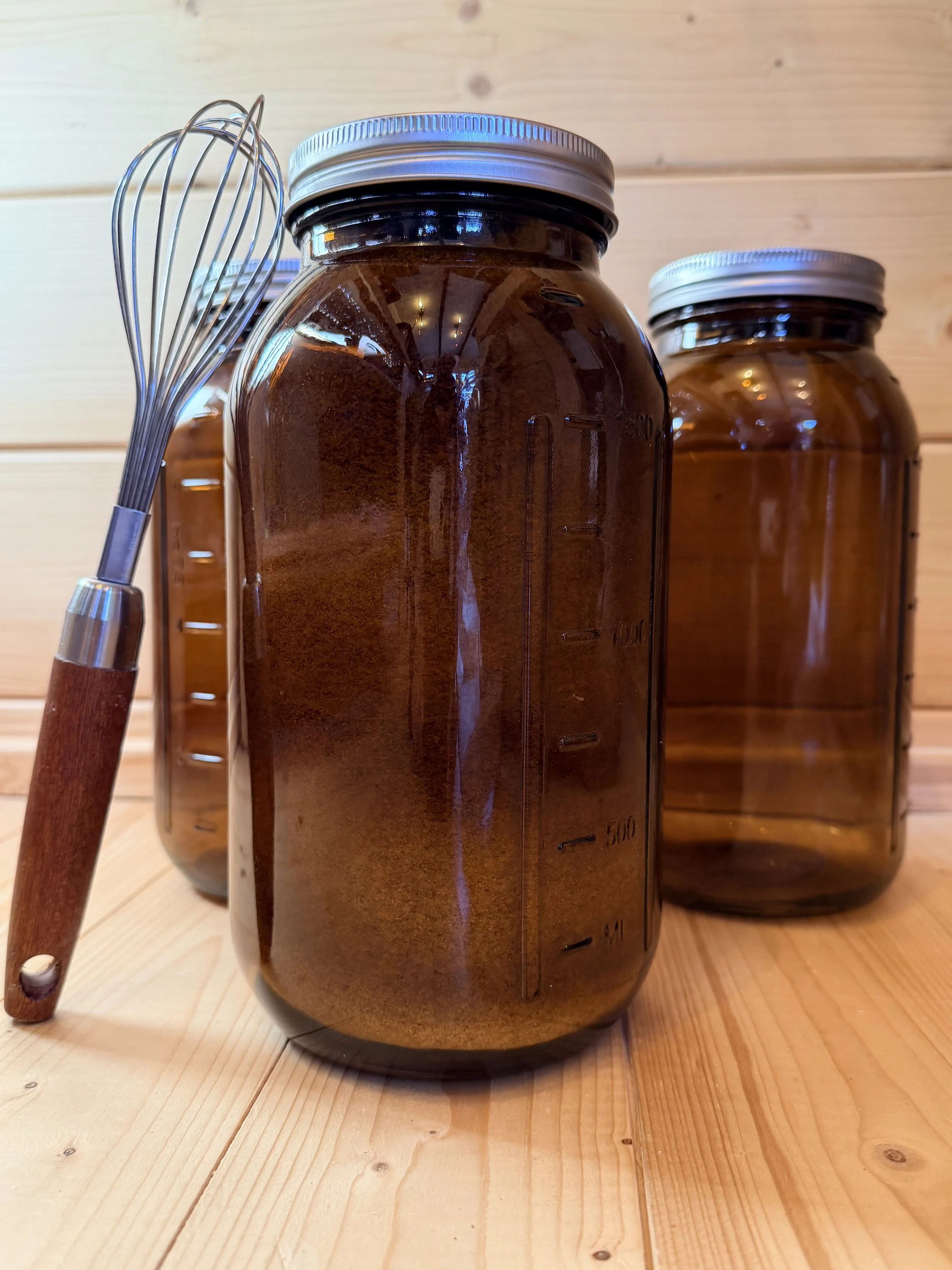 Freshly Milled Organic Einkorn Whole Wheat Flour Vacuum Seal in Glass per pound: