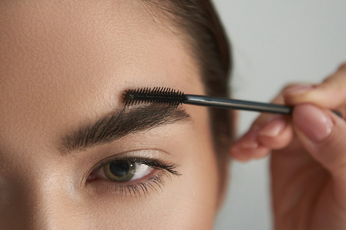 Close-up of Calgary nano eyebrows by Alexandra Ink, showing natural and realistic results