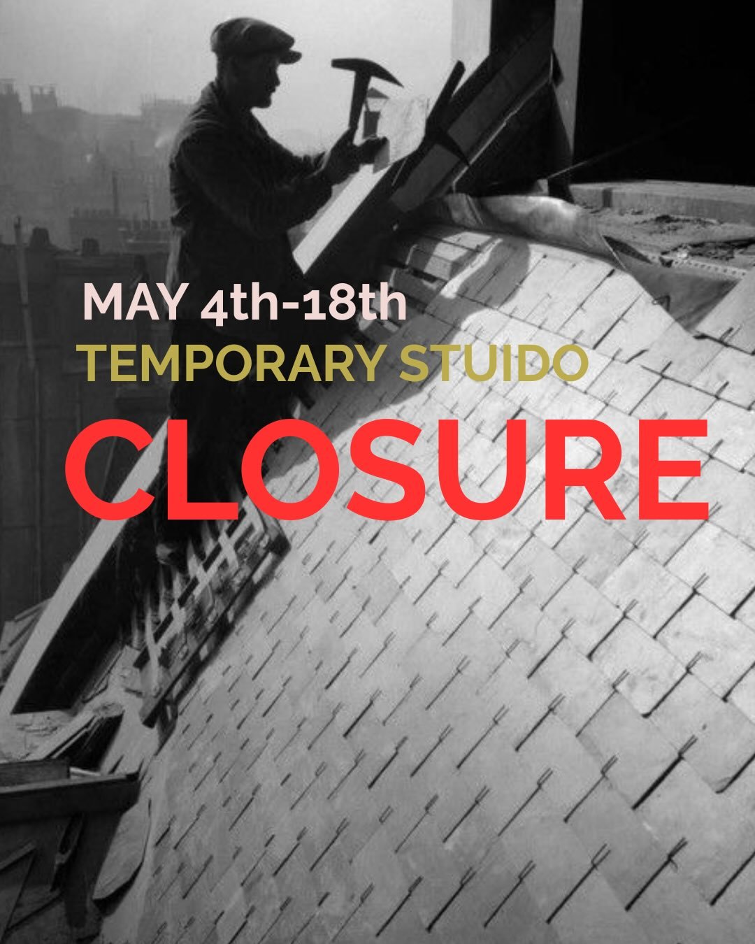 TEMPORARY STUDIO CLOSURE