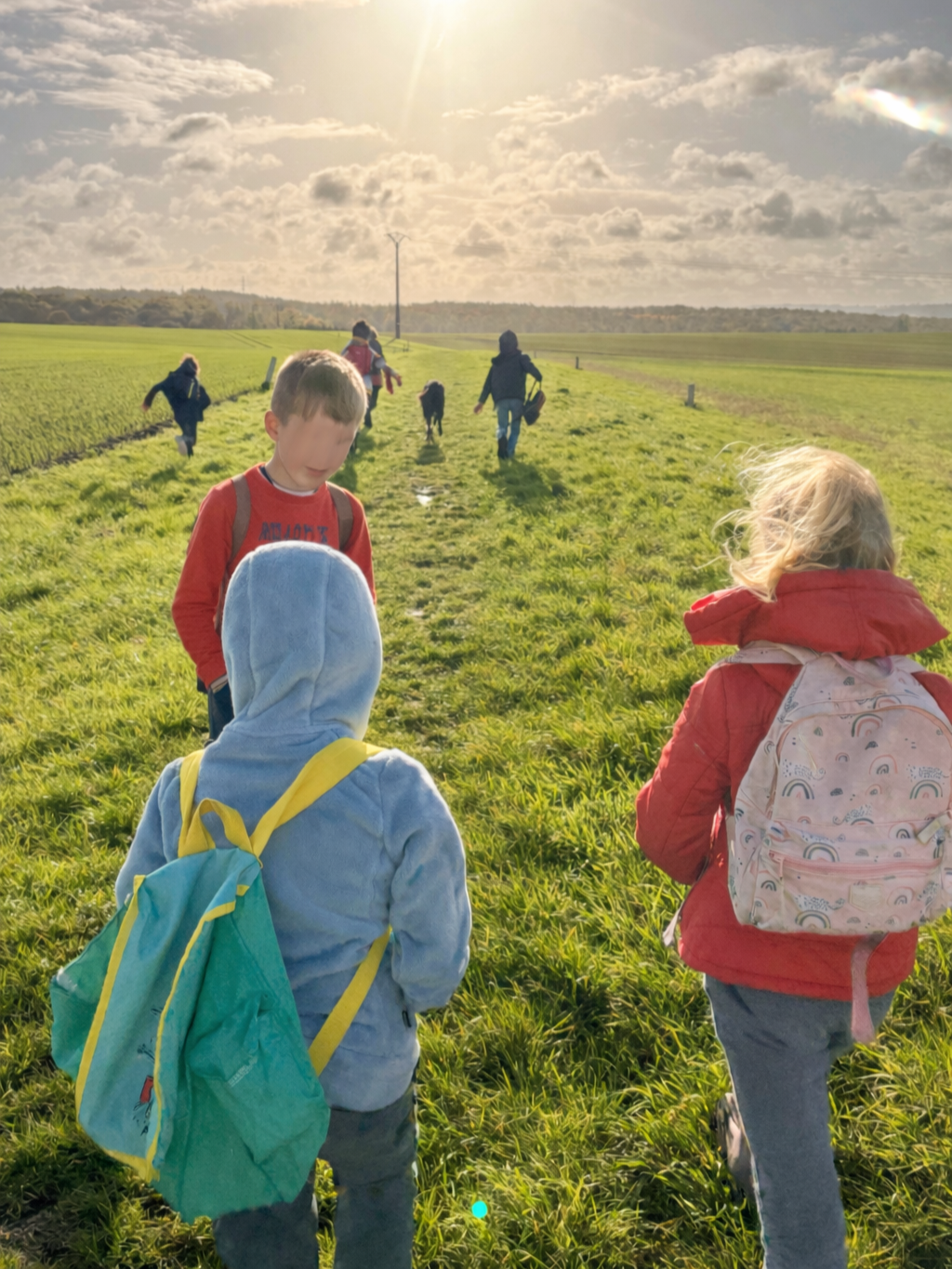 C'est parti pour la balade de l'après-midi avec la classe Kaleido.